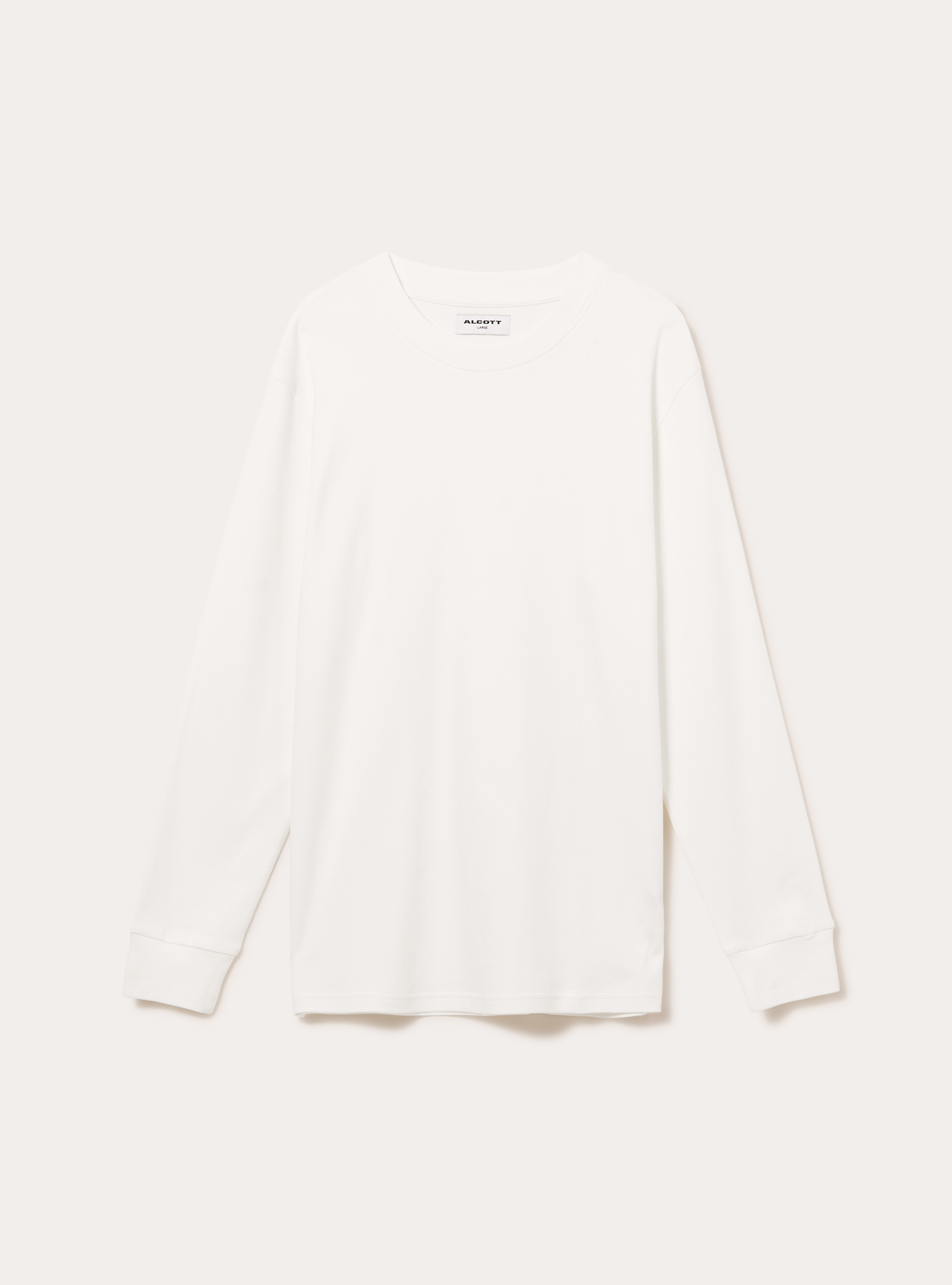 Long-sleeved cotton T-shirt, WH1 OFF WHITE