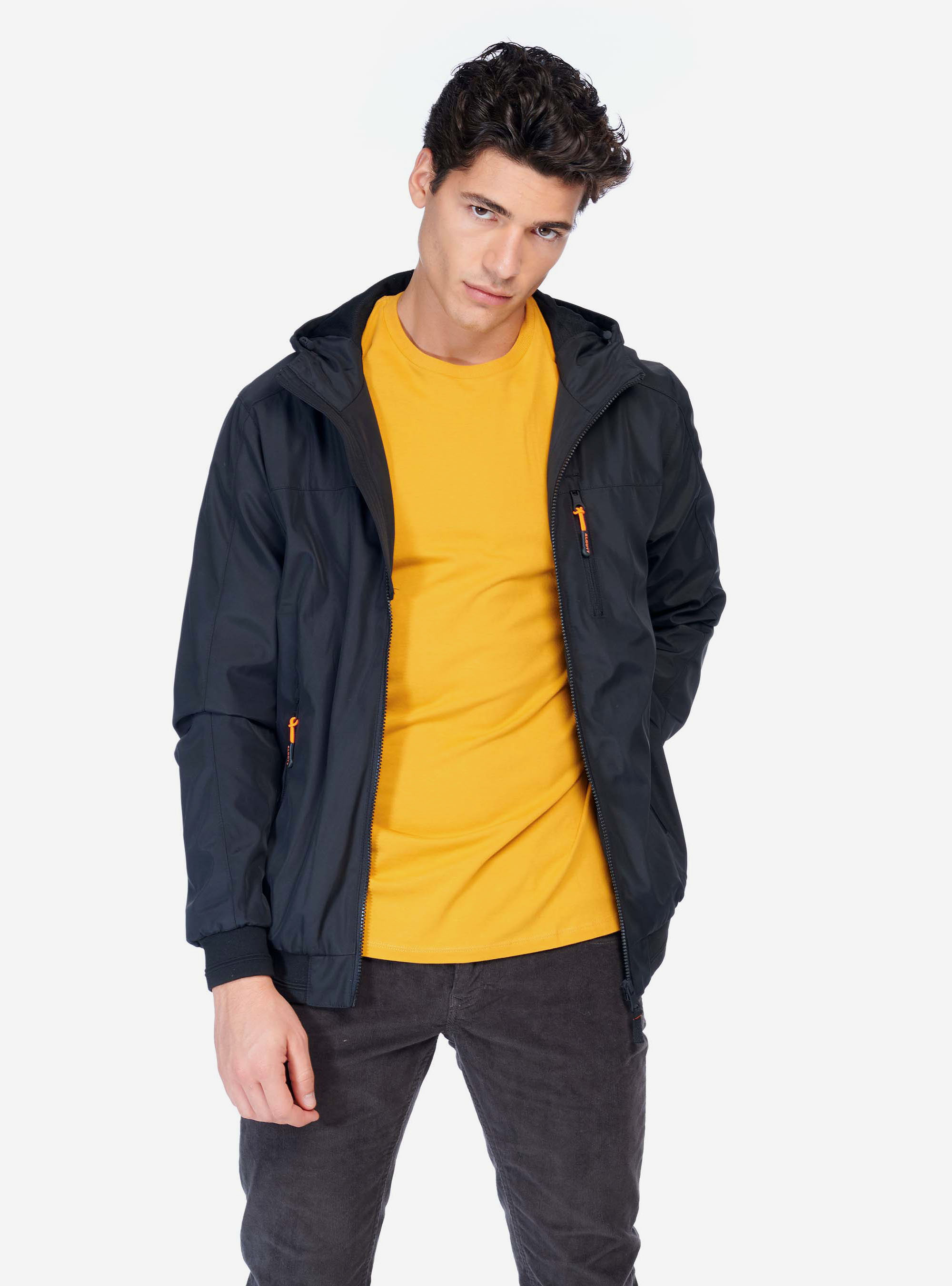 Bomber avec capuche, C101 BLACK