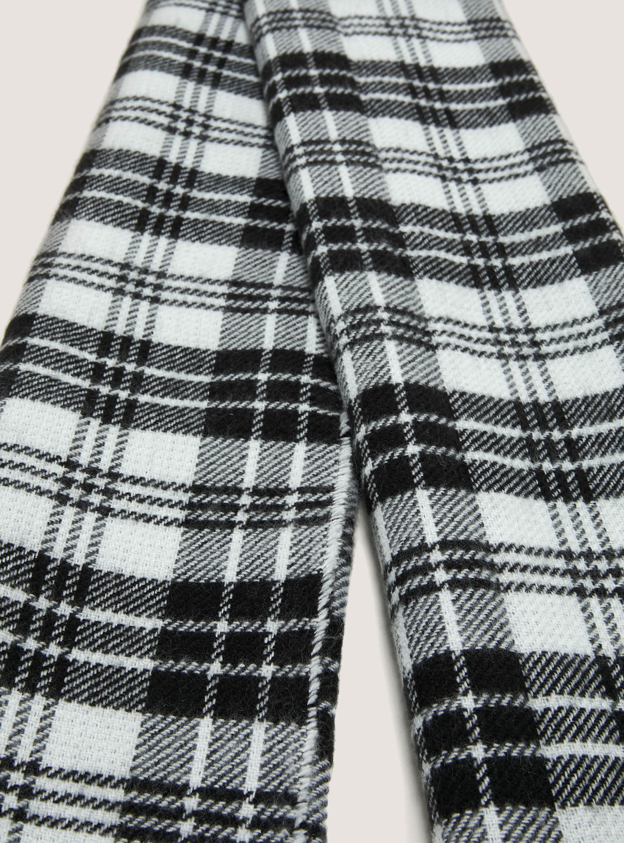 Sciarpa a quadri double face, WH2 WHITE