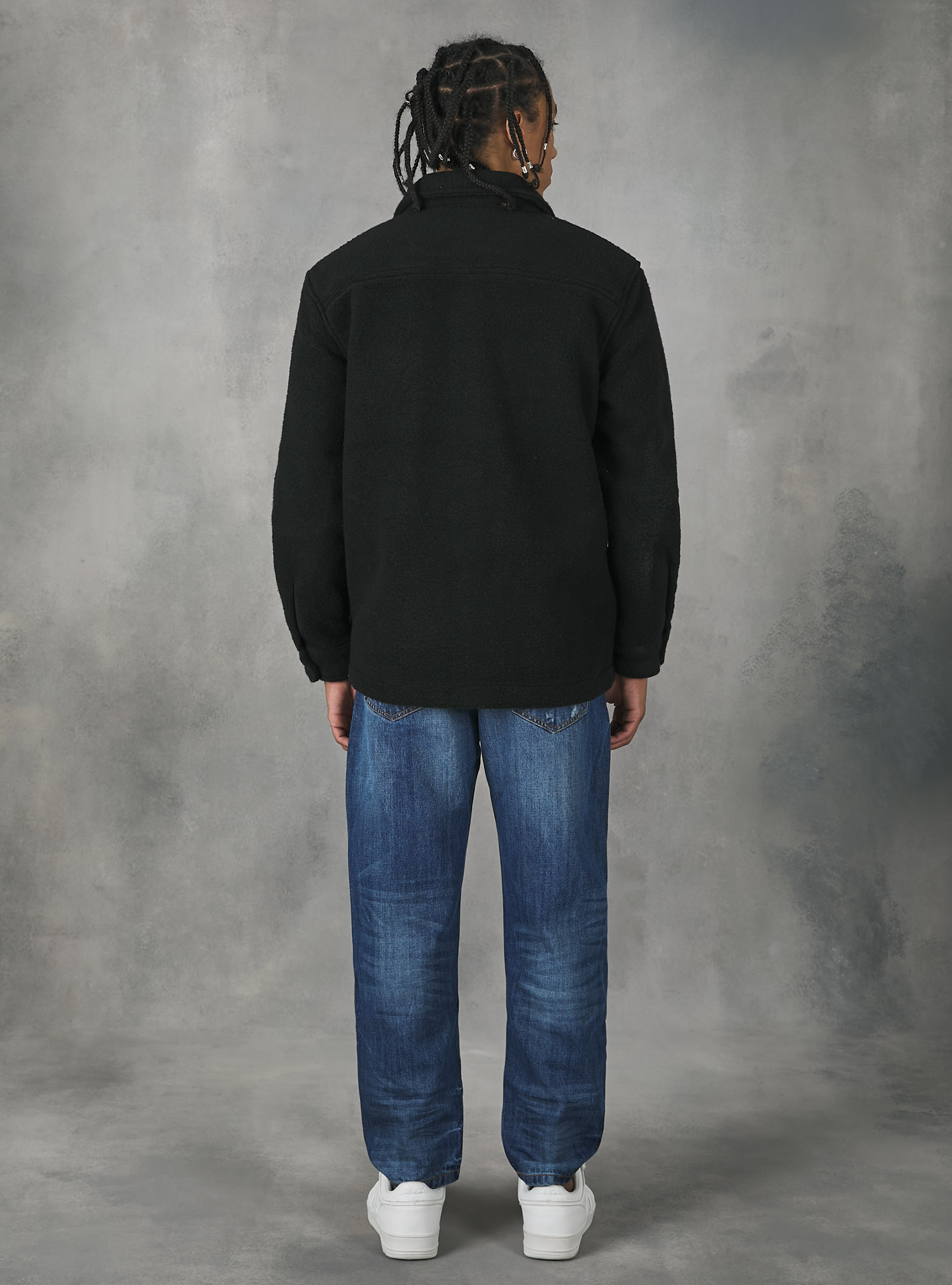 Shirt jacket with large pockets, BK1 BLACK