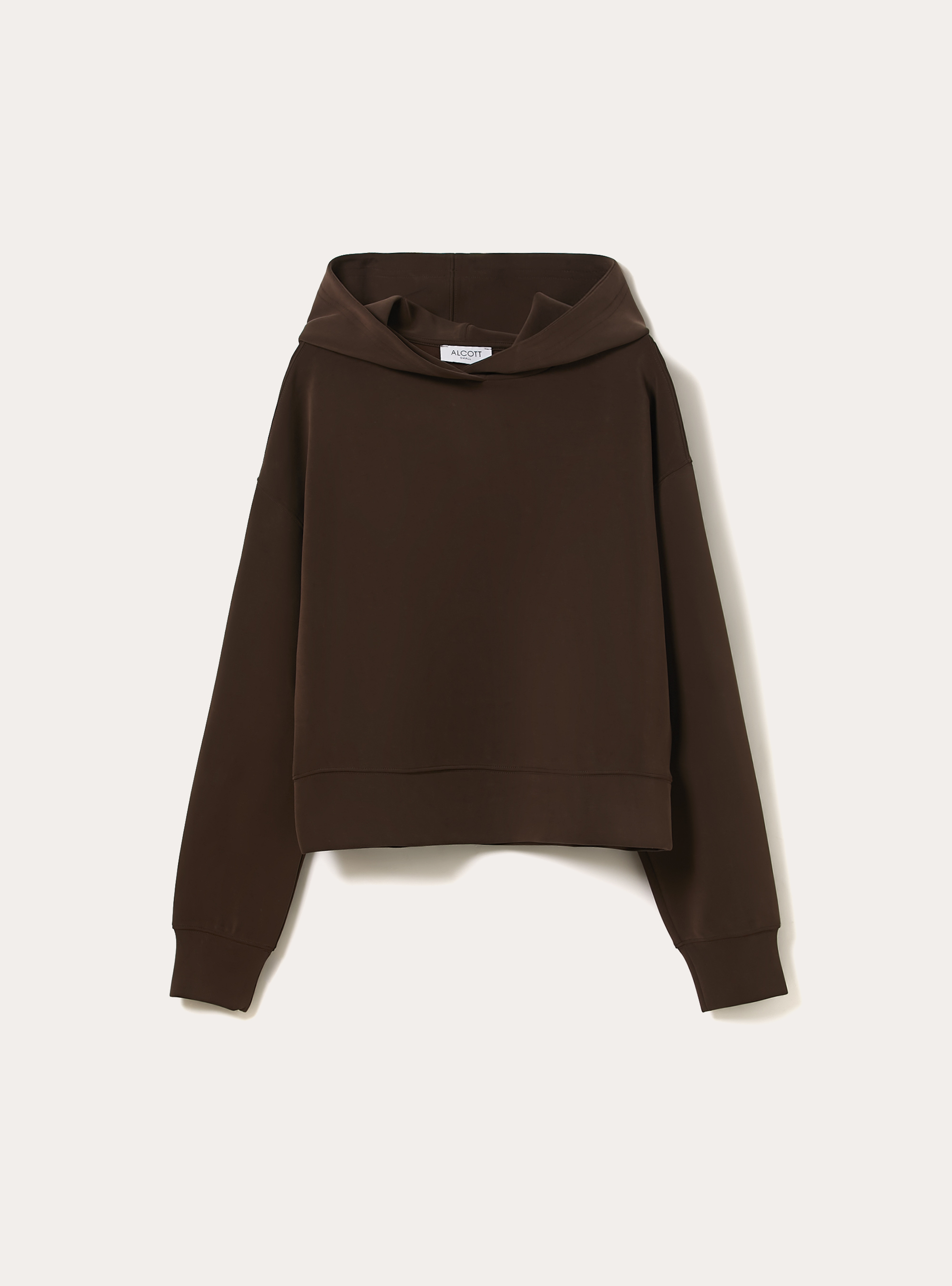 Felpa cappuccio soft touch, BR1 BROWN DARK