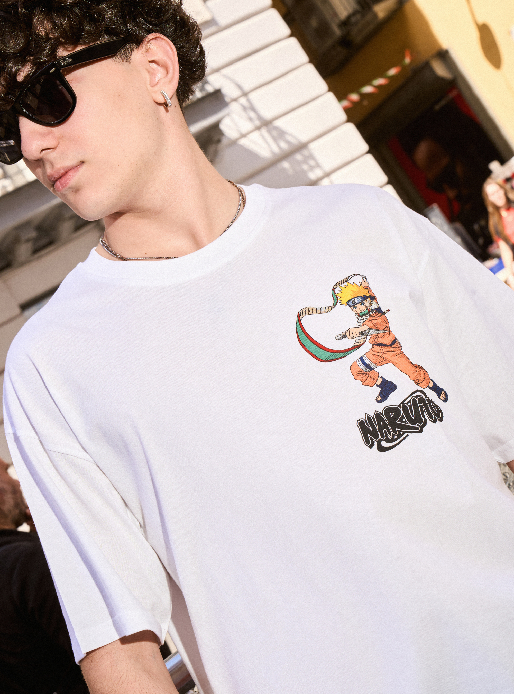 Naruto / Alcott-T-Shirt in Übergröße, WH3 WHITE