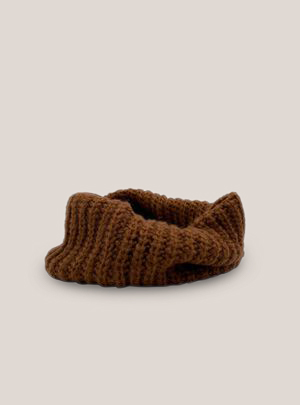 Collo in maglia, C0513 TOBACCO