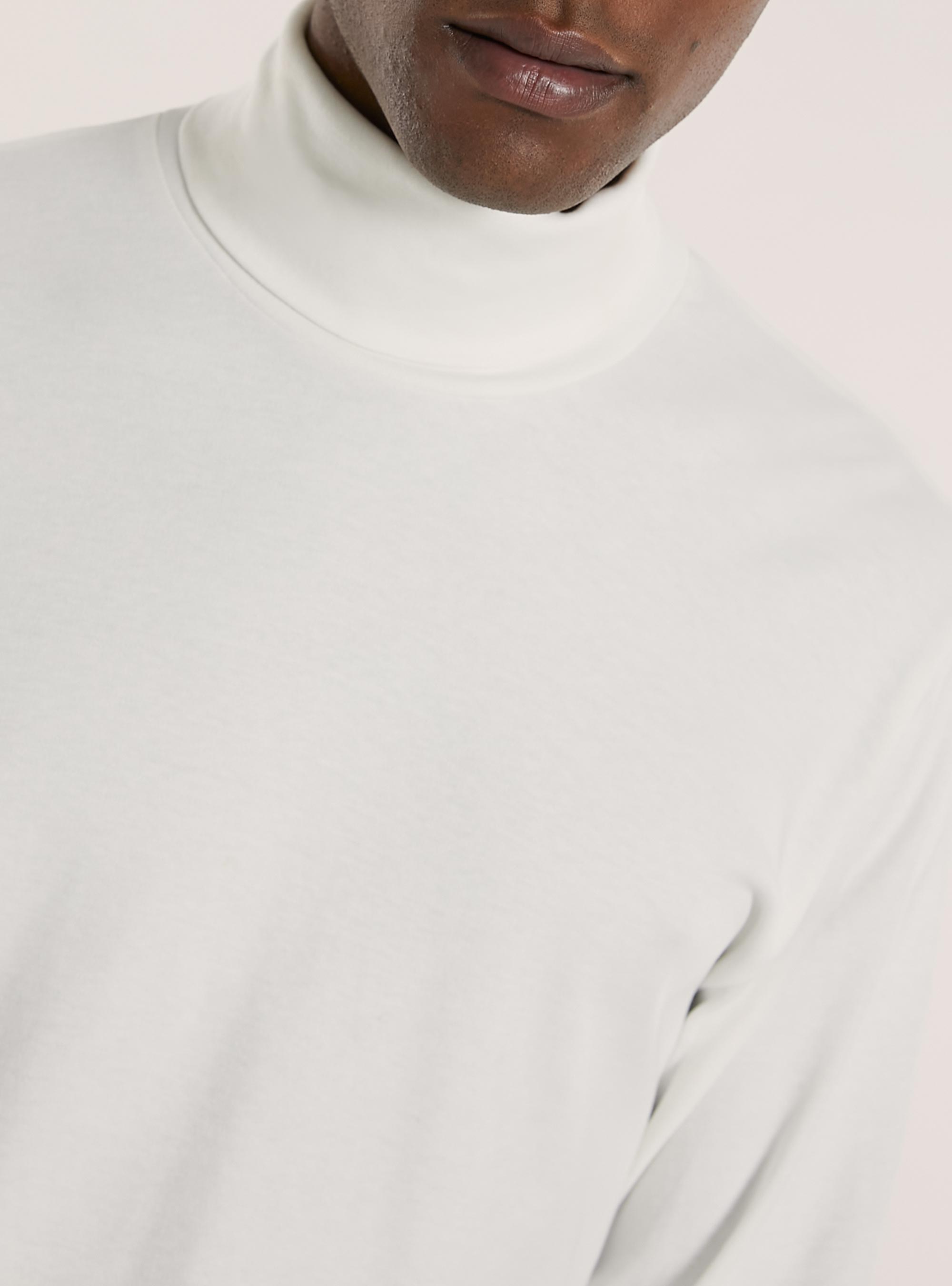 Maglietta a maniche lunghe a collo alto, WH2 WHITE