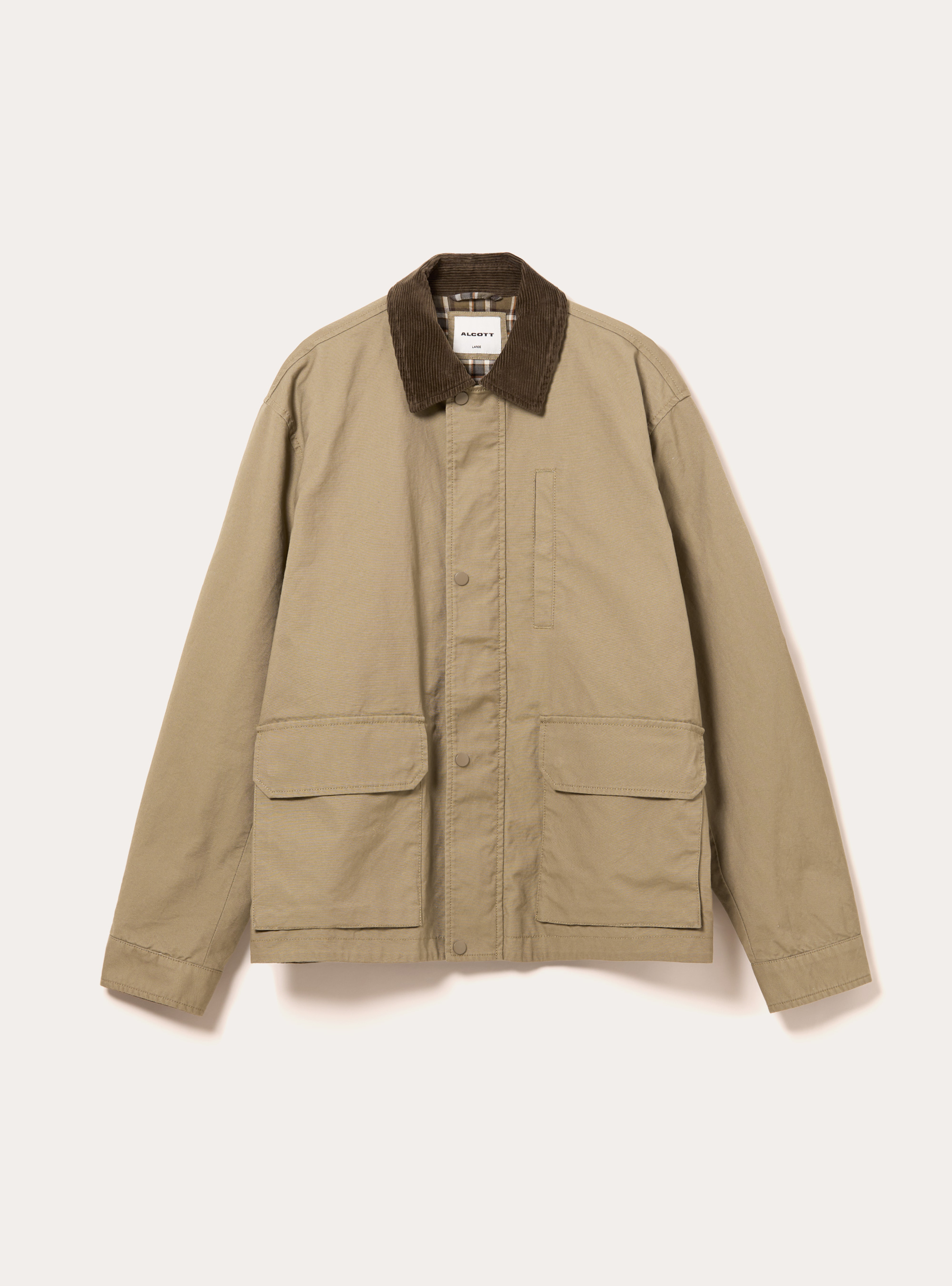 Boxy fit canvas jacket, BG2 BEIGE MEDIUM