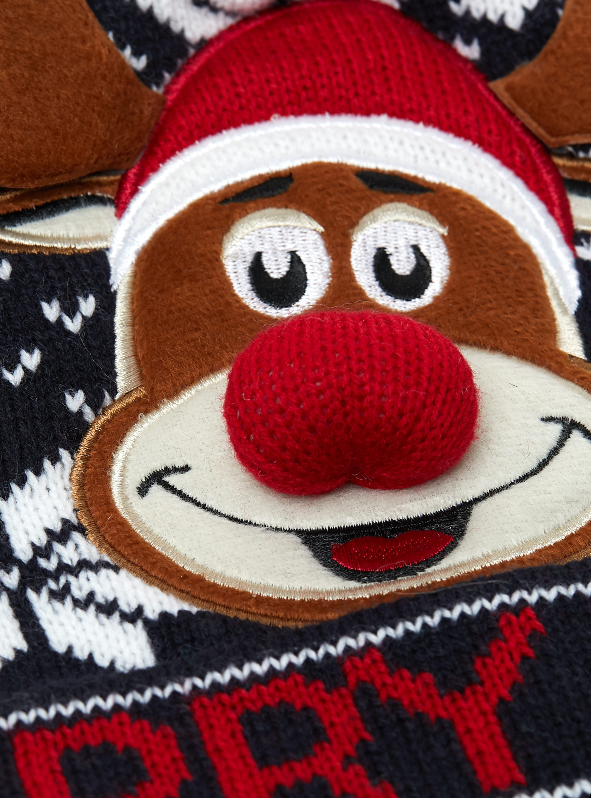 Cappello Christmas Family Collection con pon pon, NA1 NAVY DARK