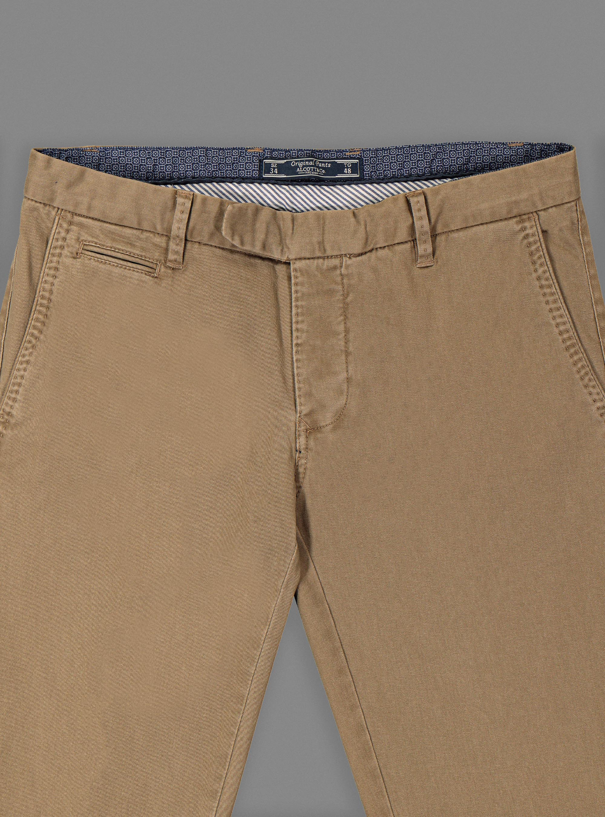 Pantaloni chino tasca america, MARRONE CHIARO