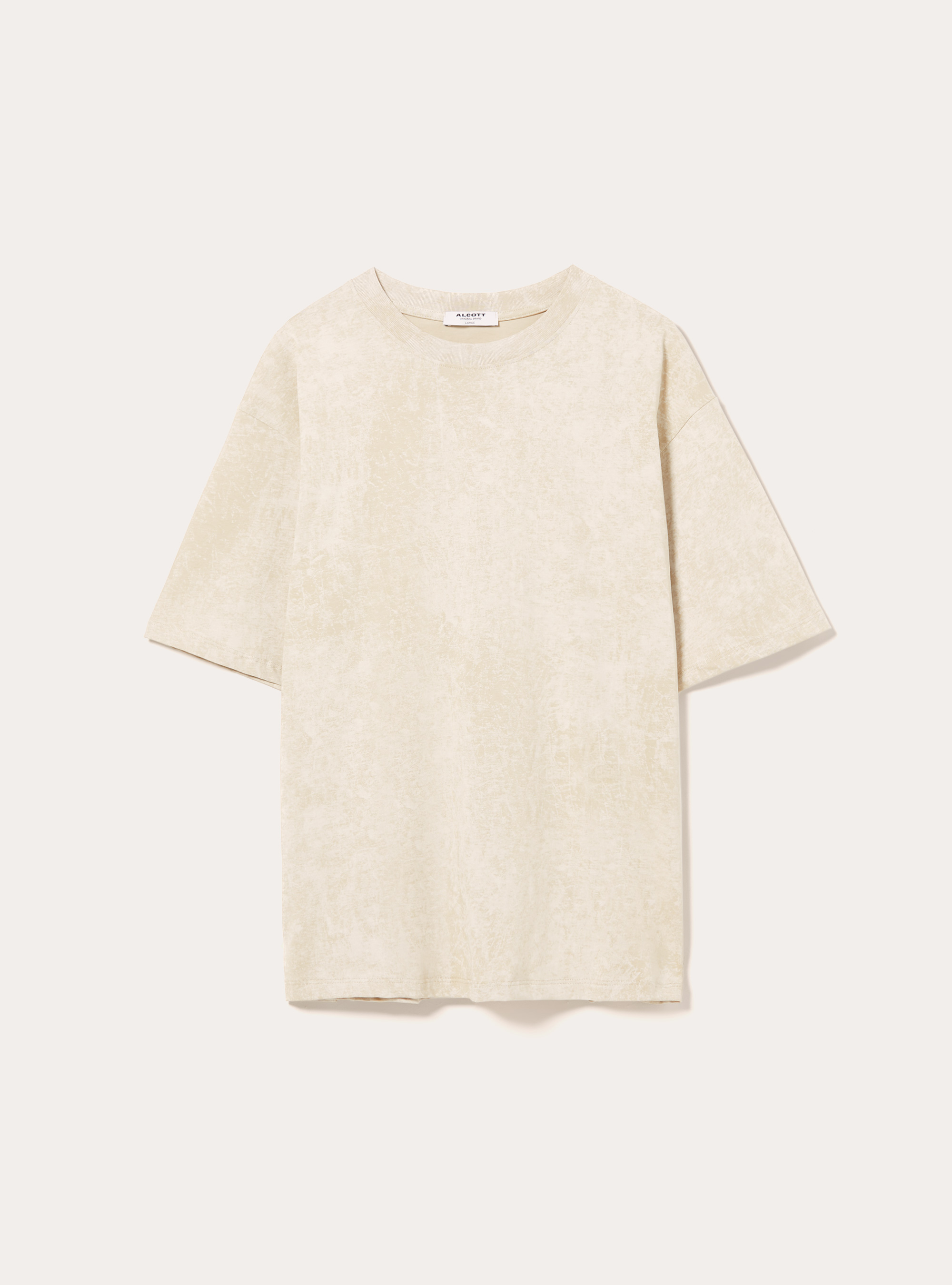 T-shirt boxy marbr&eacute;, BG3 BEIGE LIGHT