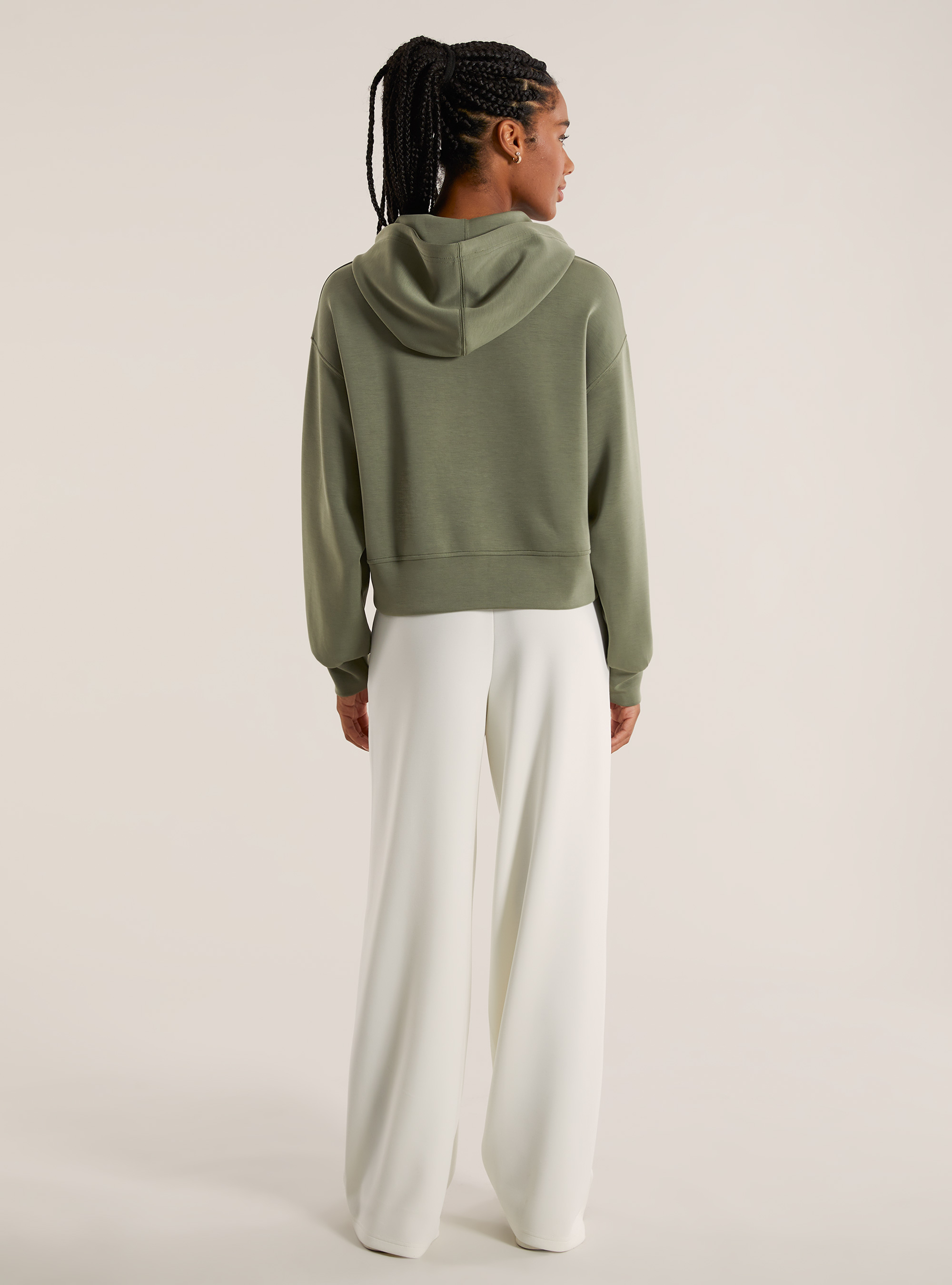 Felpa cropped soft touch, KY2 KAKY MEDIUM