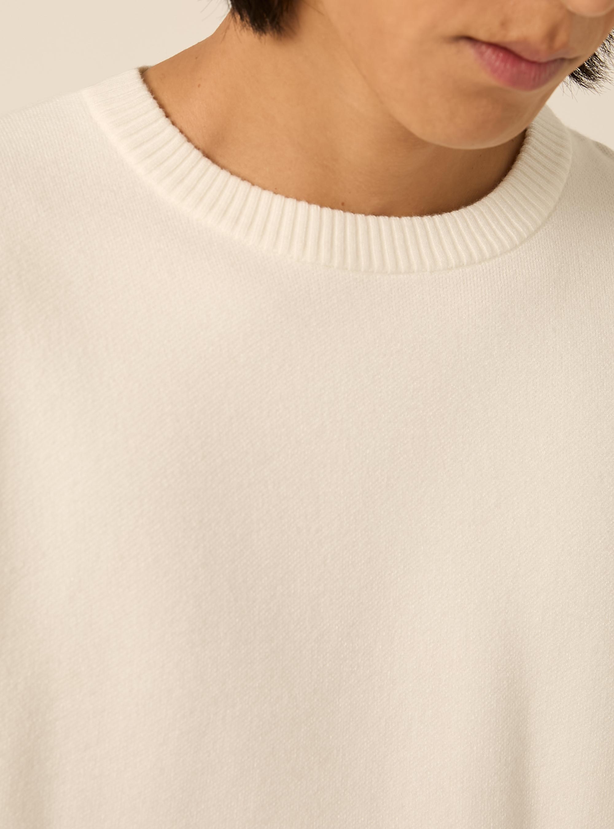 Pullover boxy fit morbido, PANNA