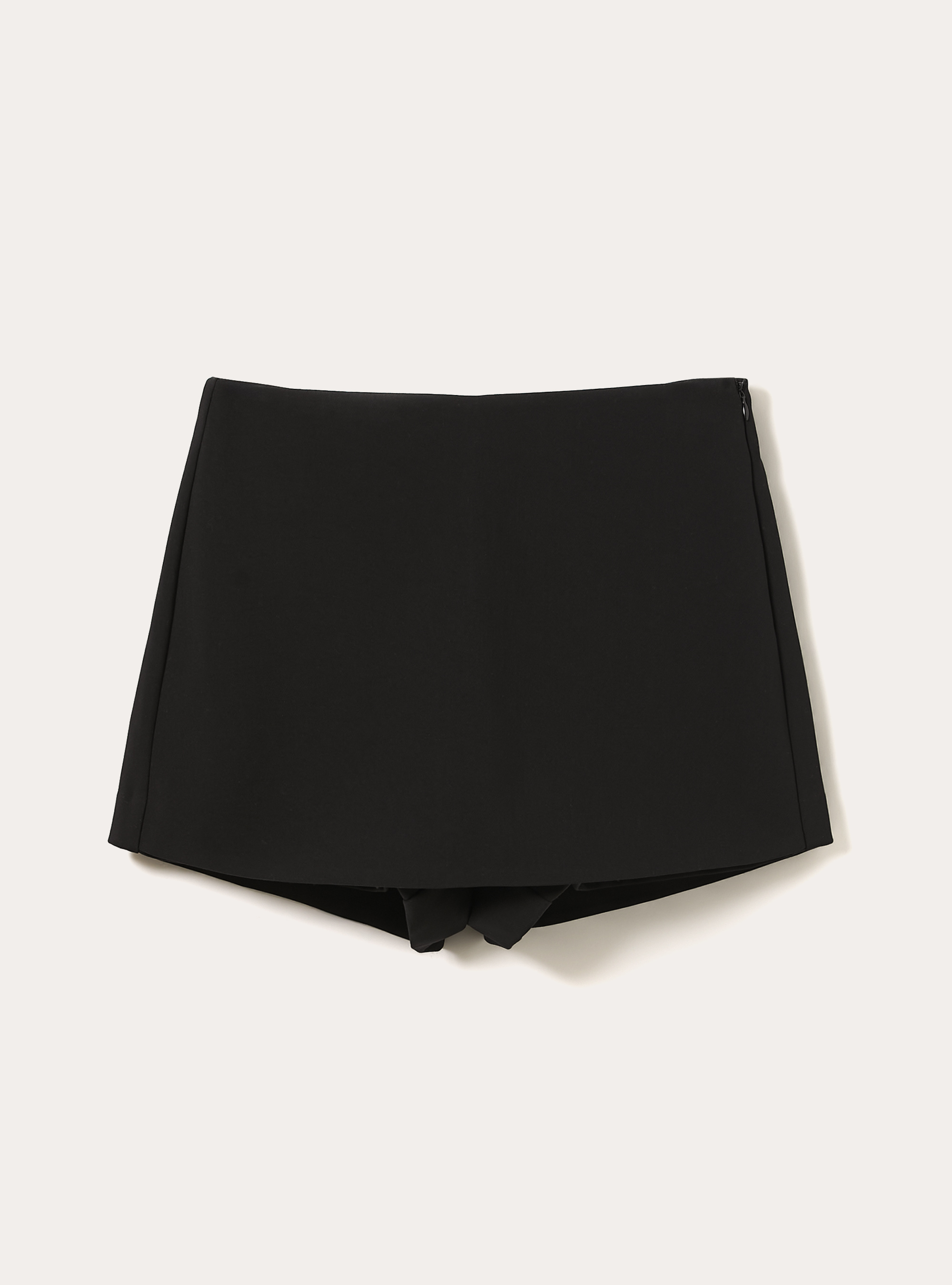Skort basic a vita alta, BK1 BLACK