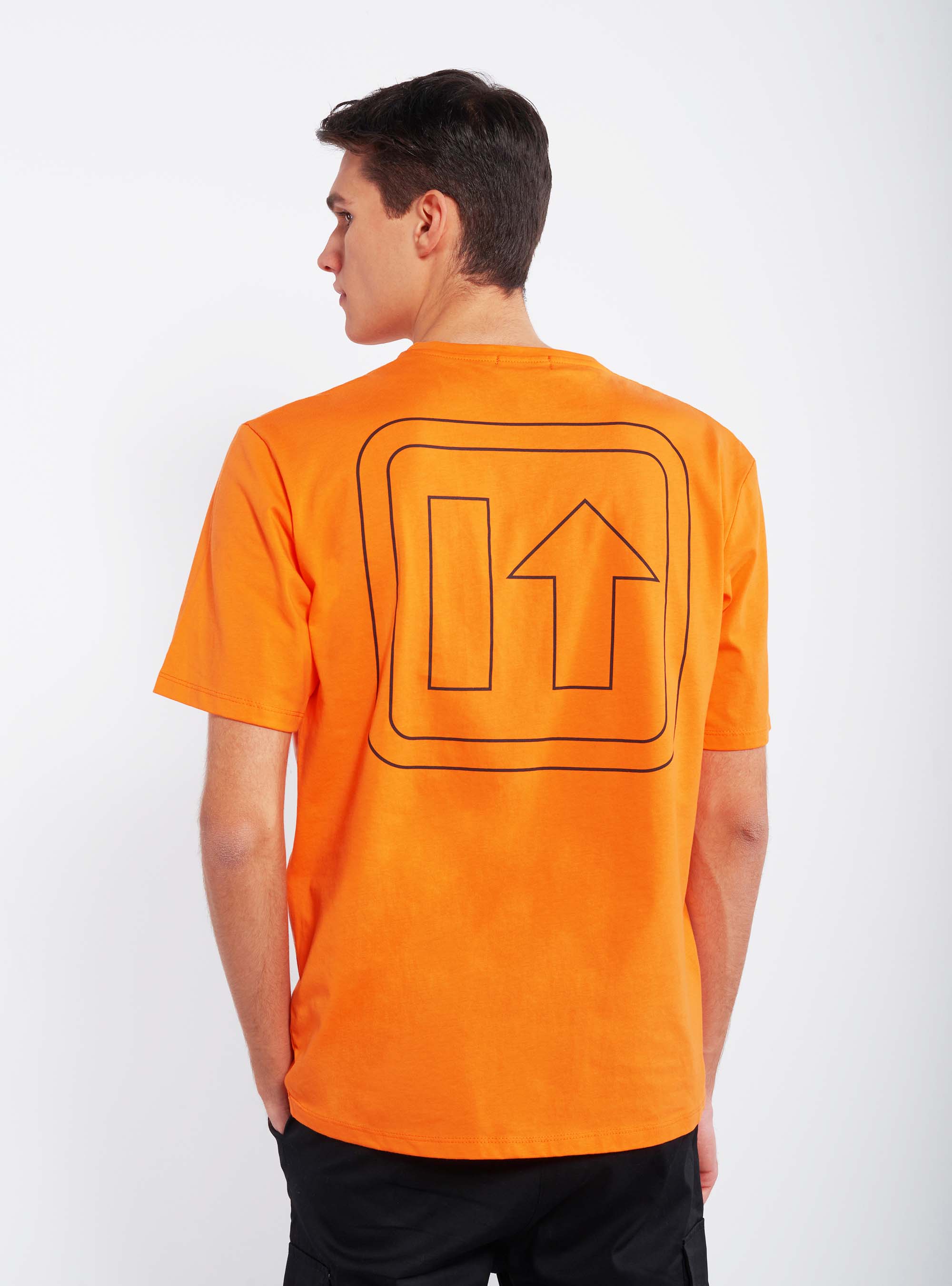 Maglietta con tasca trasparente, C3371 ORANGE