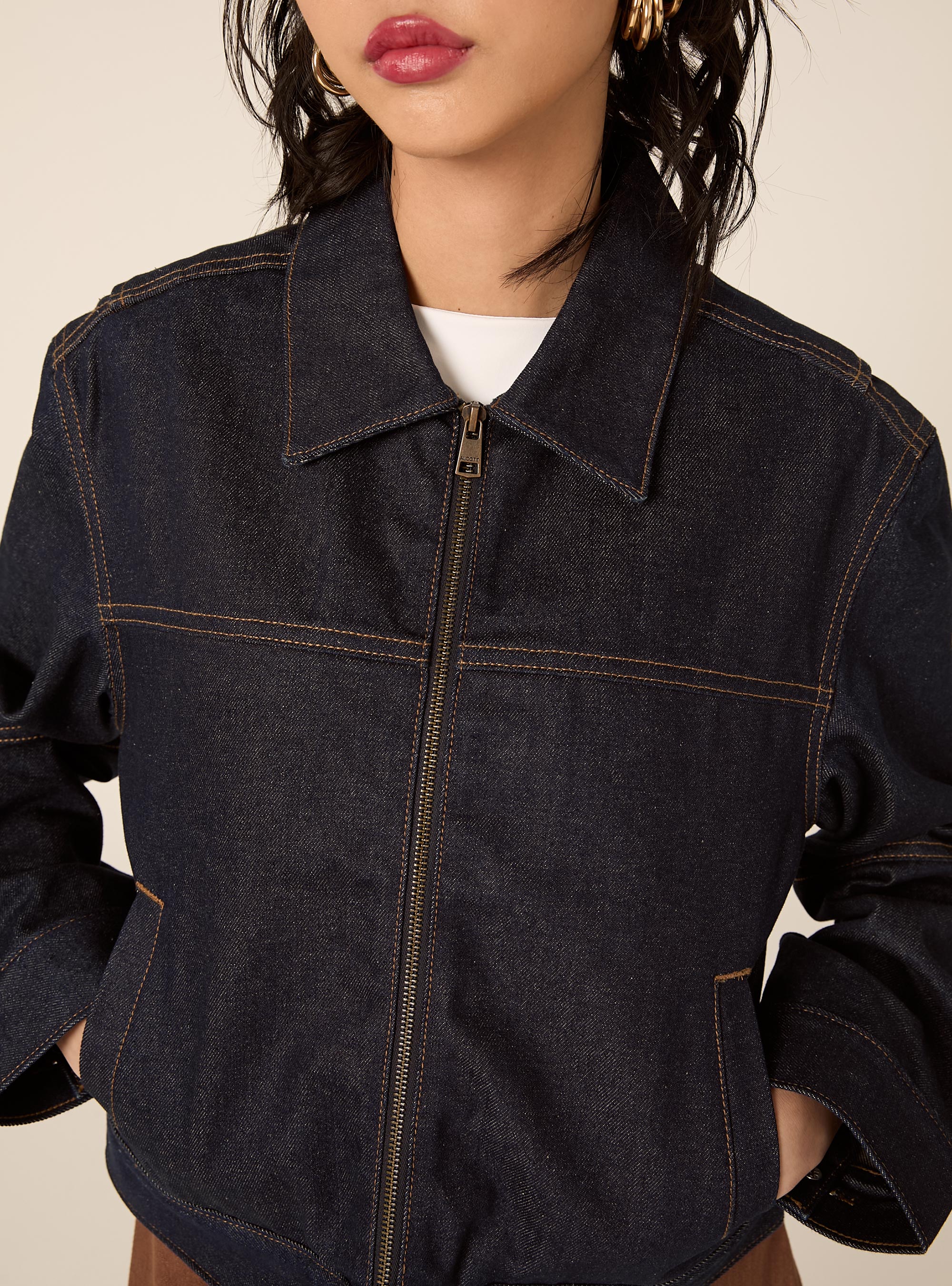 Jeansjacke, D003 MEDIUM BLUE