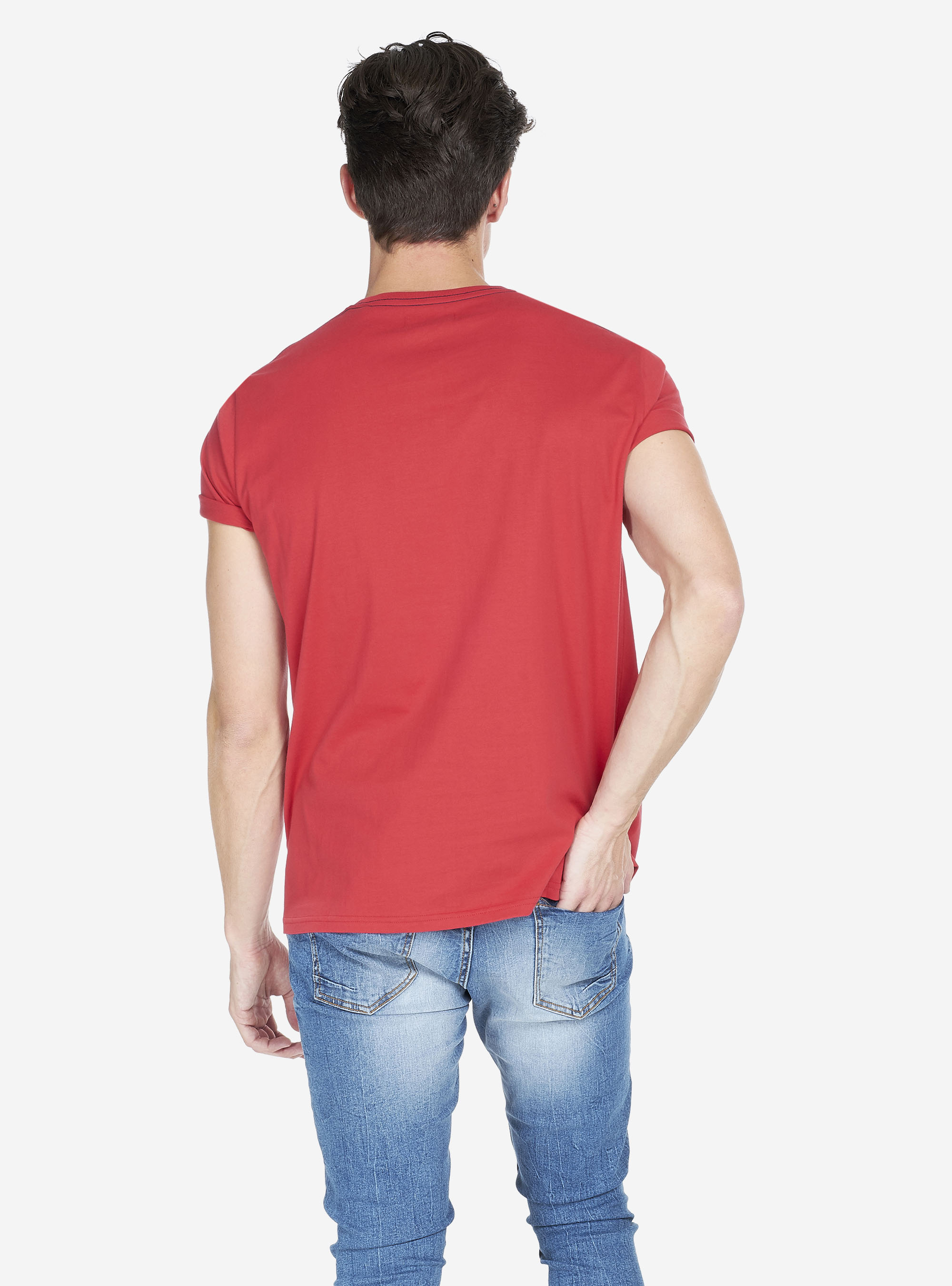 Maglietta con stampa, ROSSO