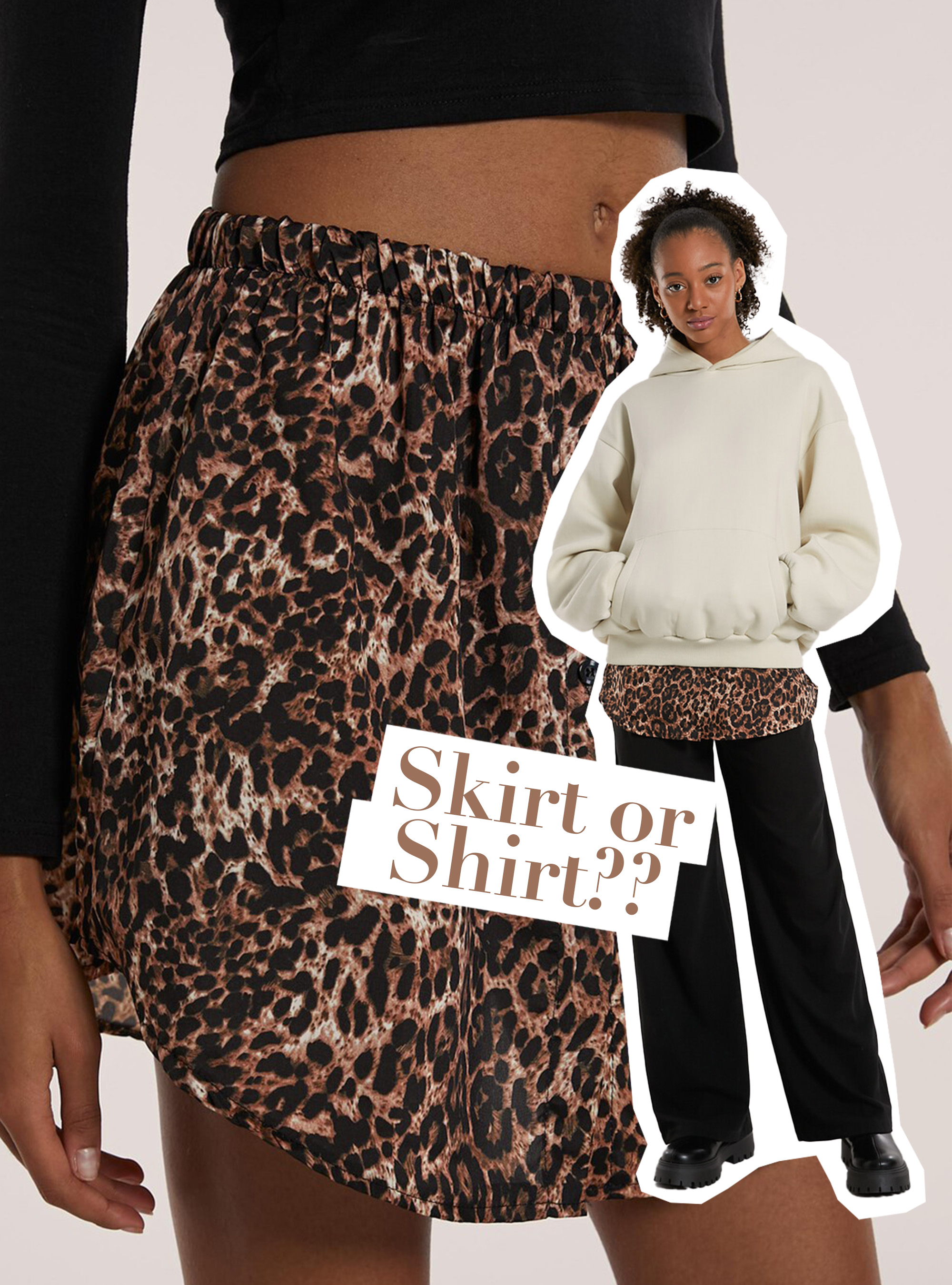 Animal skirt/blouse, ANIMALIER BROWN