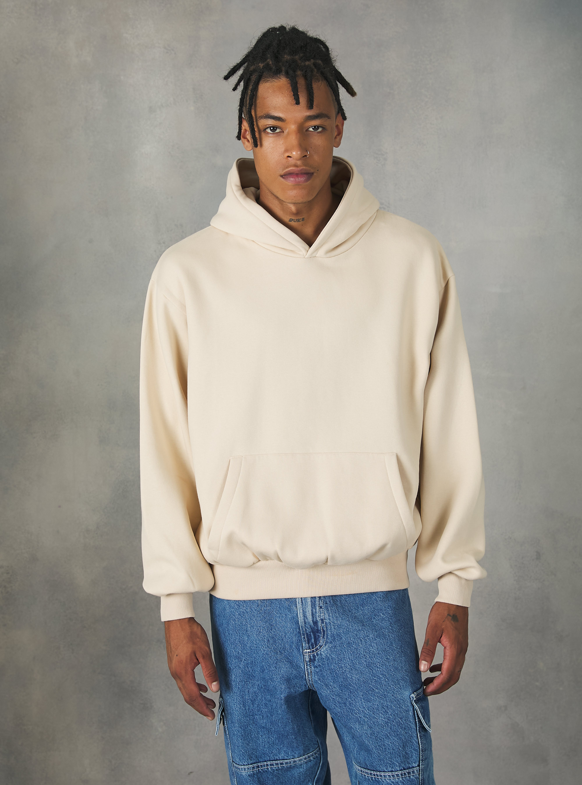 Sudadera con capucha Boxy Fit, SA2 SAND MEDIUM