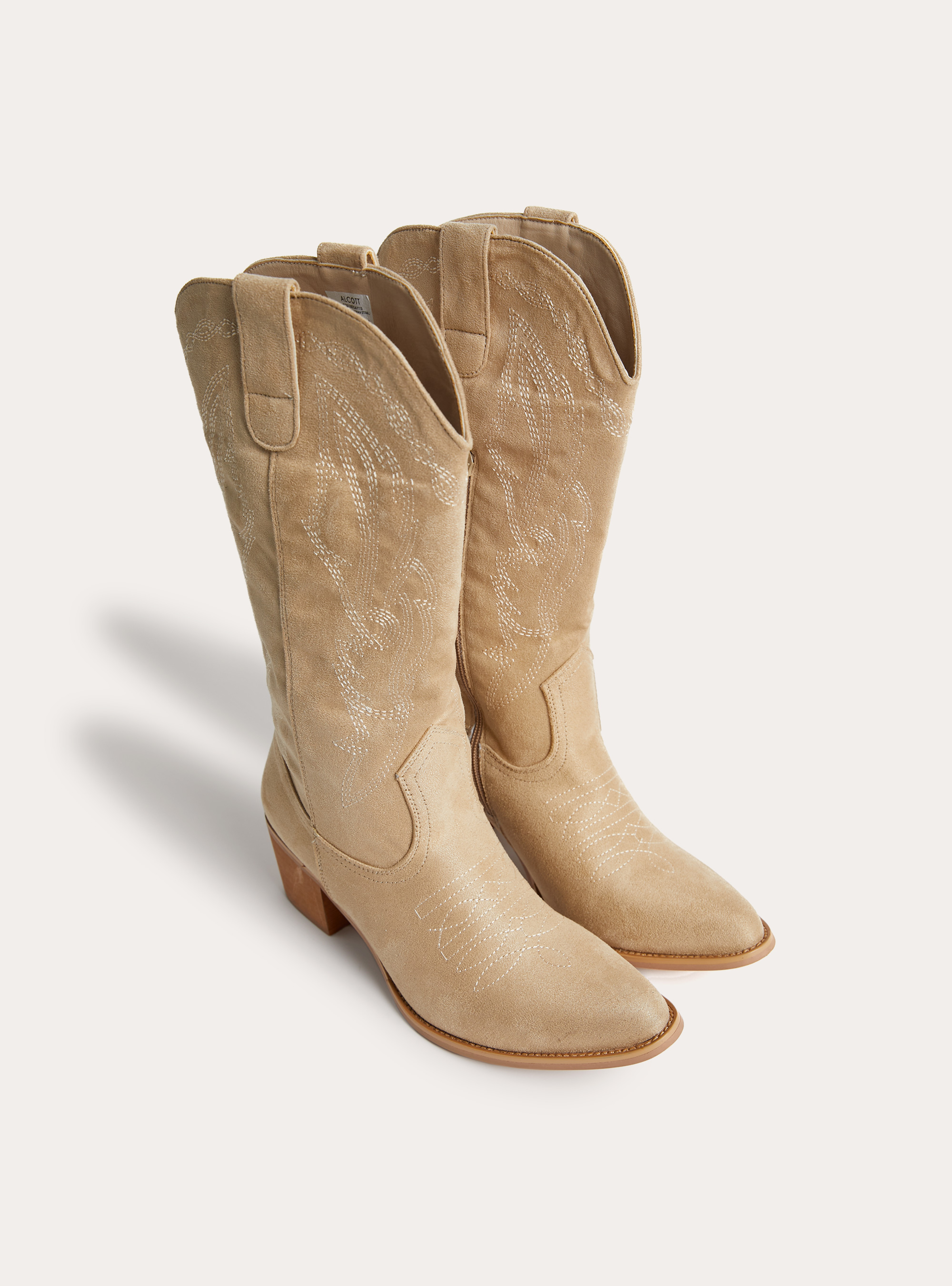 Camperos boots with embroidery, BG2 BEIGE MEDIUM