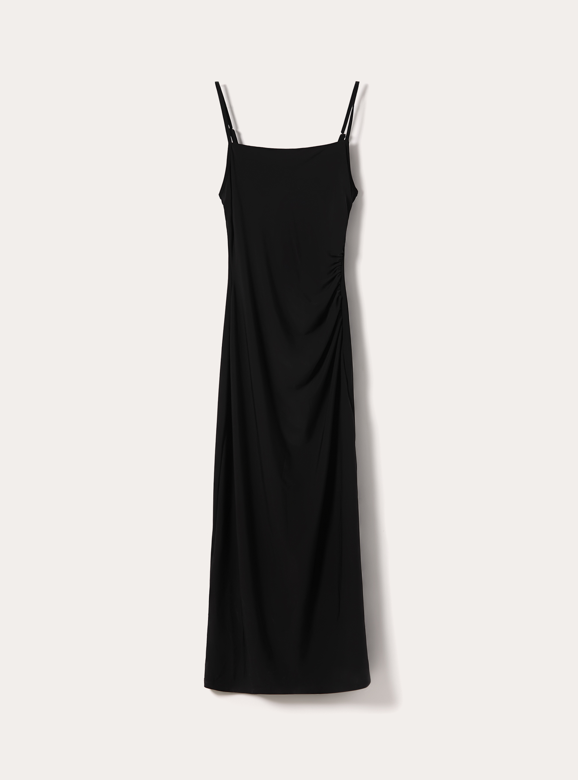 Vestio midi con bretelle, BK1 BLACK