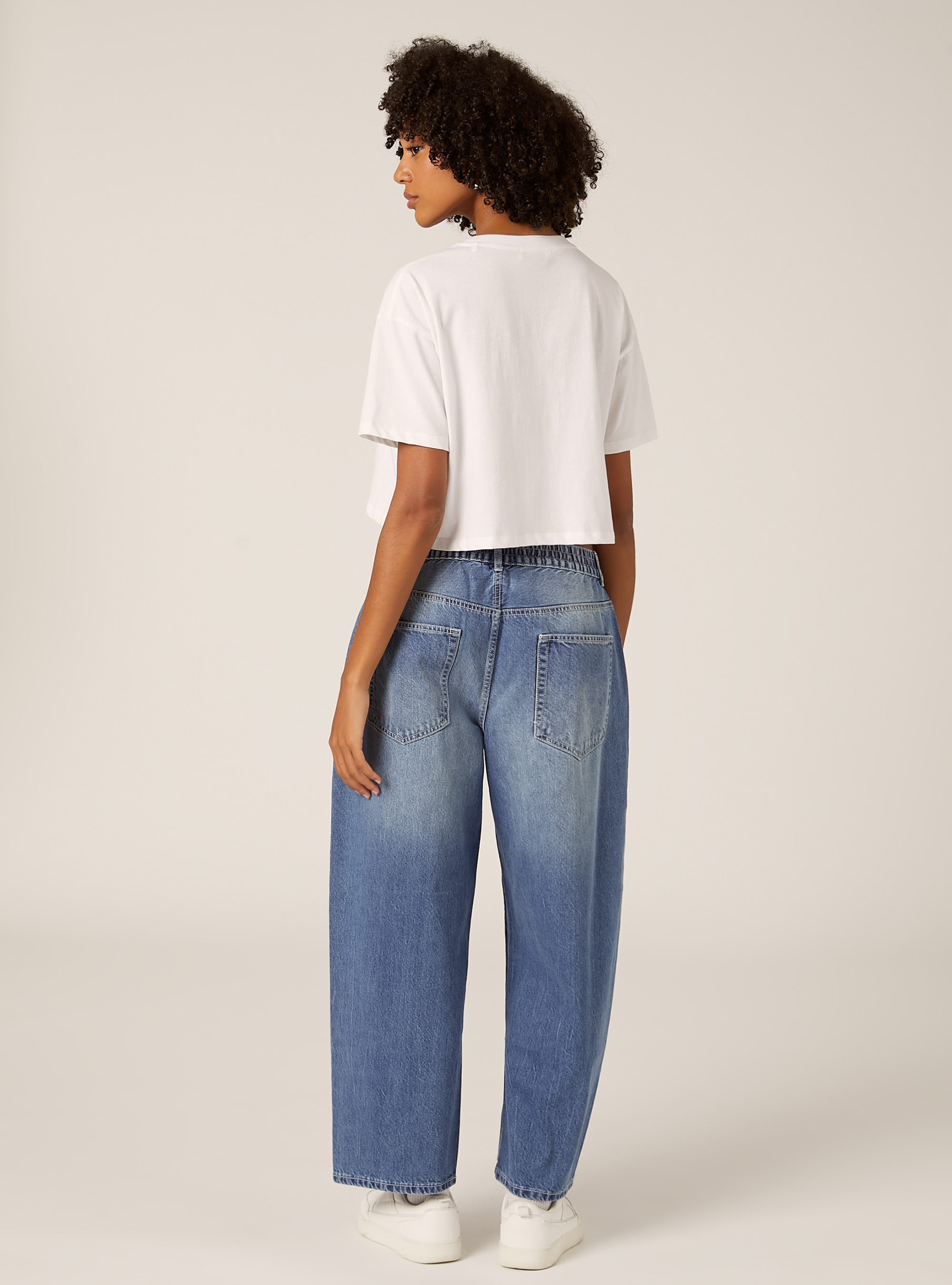 Vaqueros con corte barrel, D003 MEDIUM BLUE