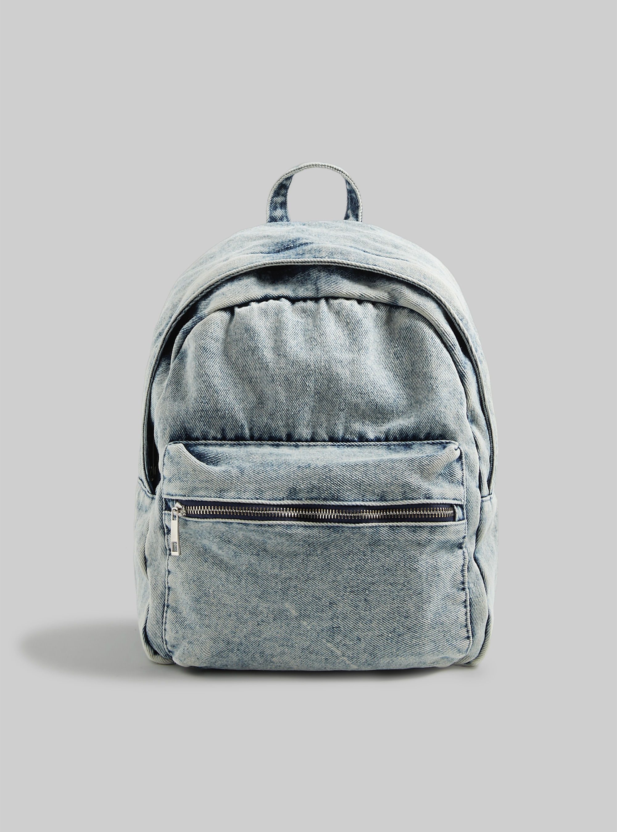 Sac à dos en denim délave, AZ3 AZURE LIGHT