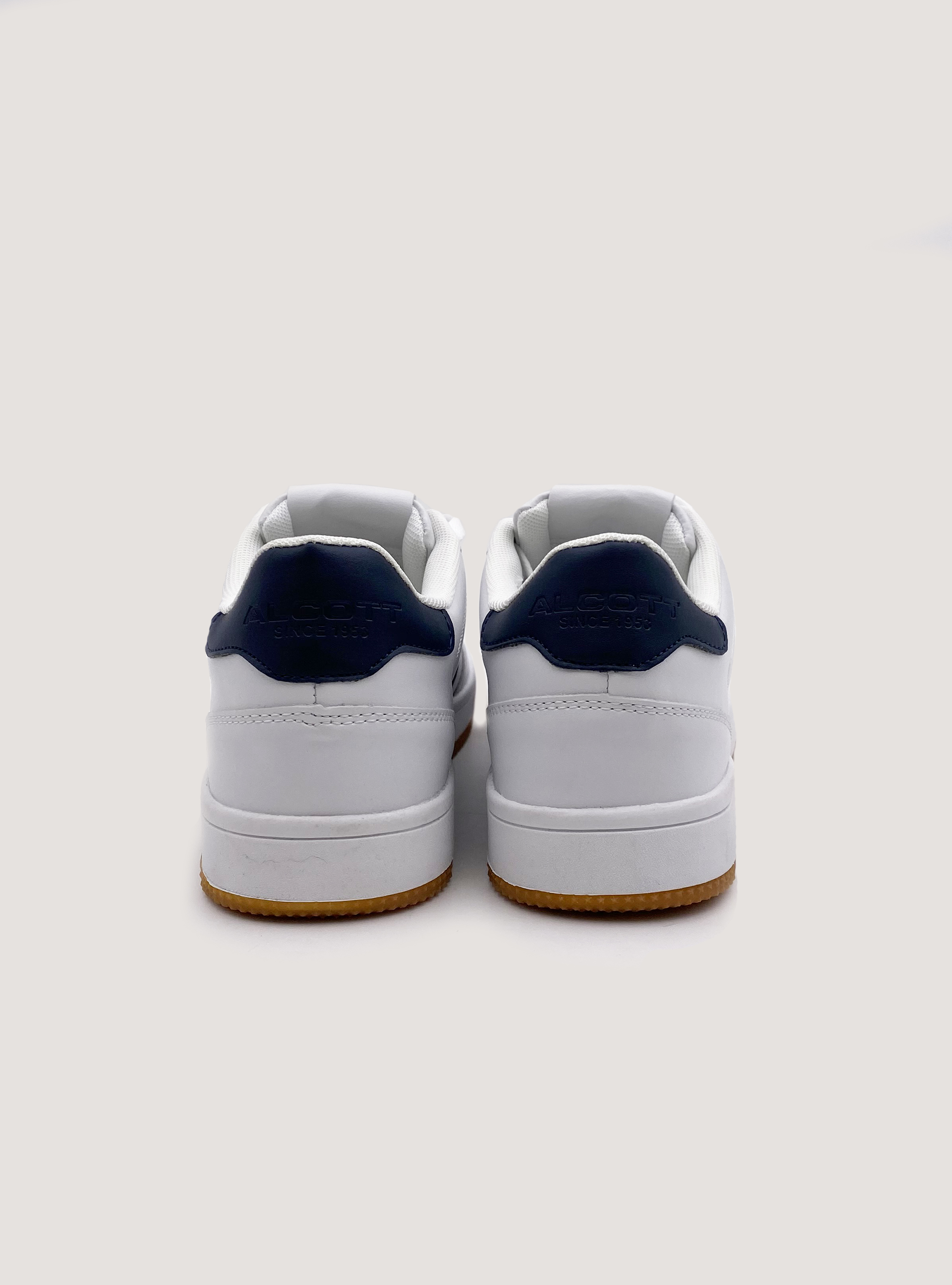 Sneakers con bande a contrasto, WHITE