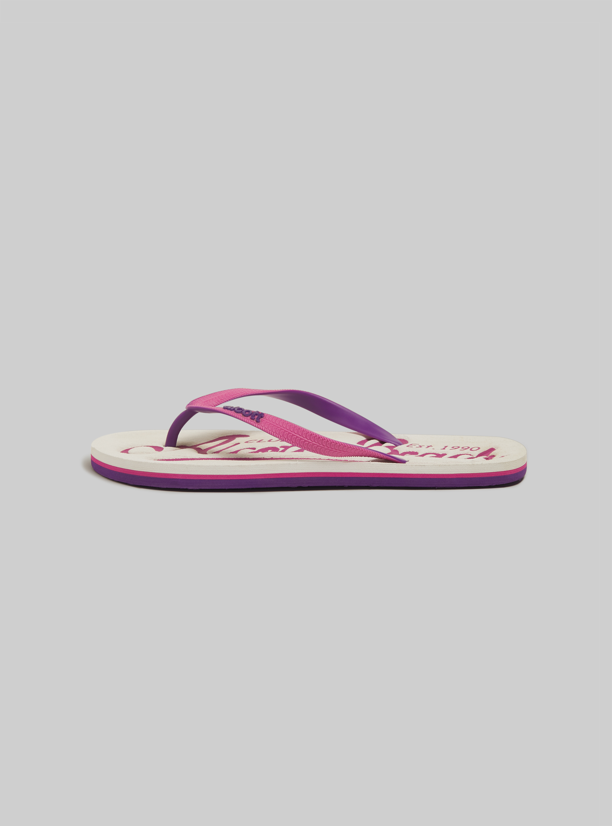 Flip-flops with logo, WHITE