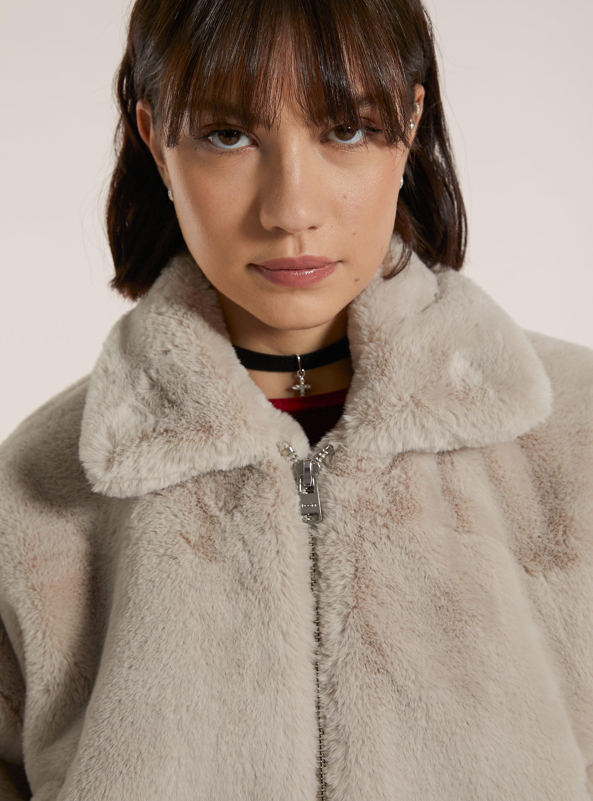 Giacca pelliccia sintetica, WH2 WHITE