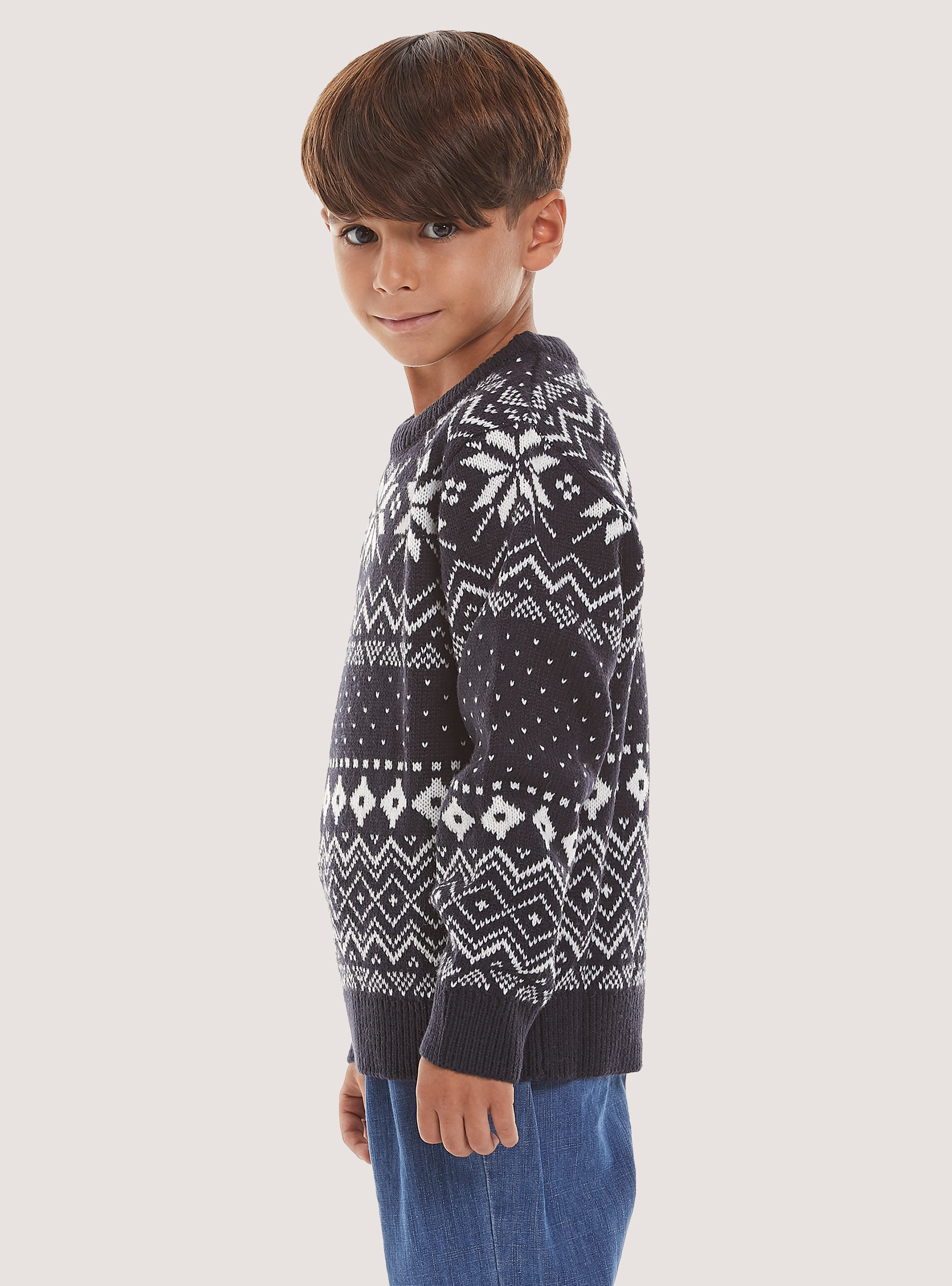 Colección Familiar de Navidad Mini Me Pullover, NA1 NAVY DARK