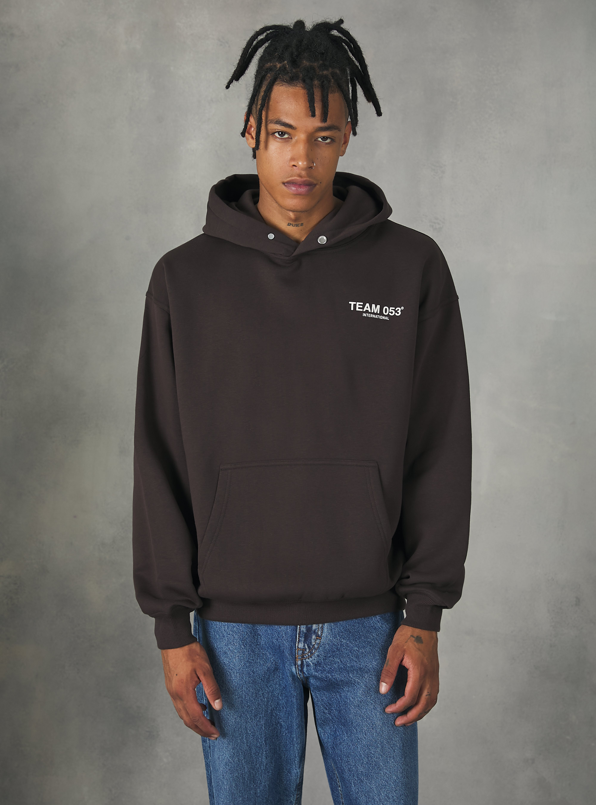 Sudadera con estampado Team 053, BR1 BROWN DARK