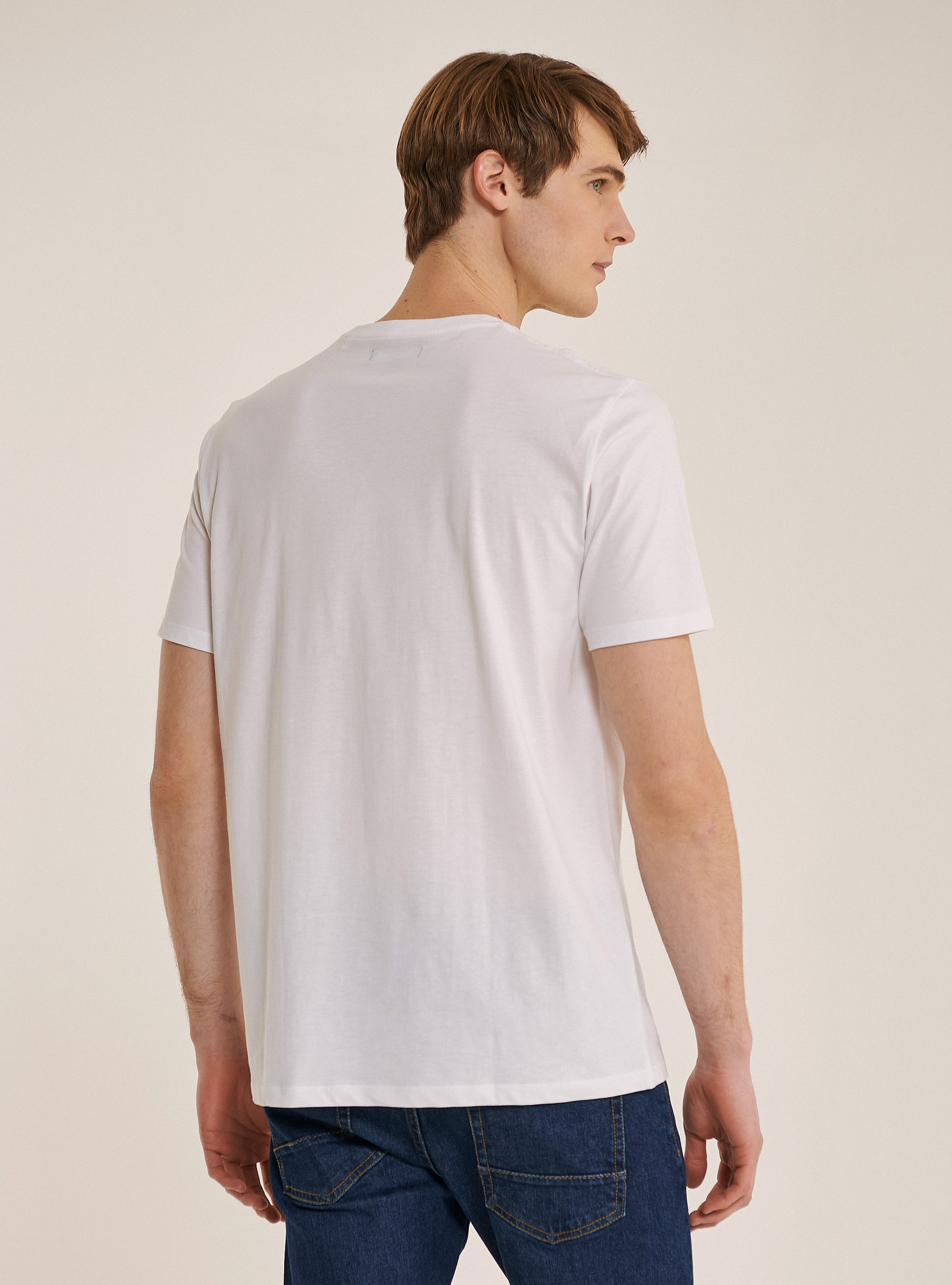 Superior Pima cotton T-shirt, WHITE