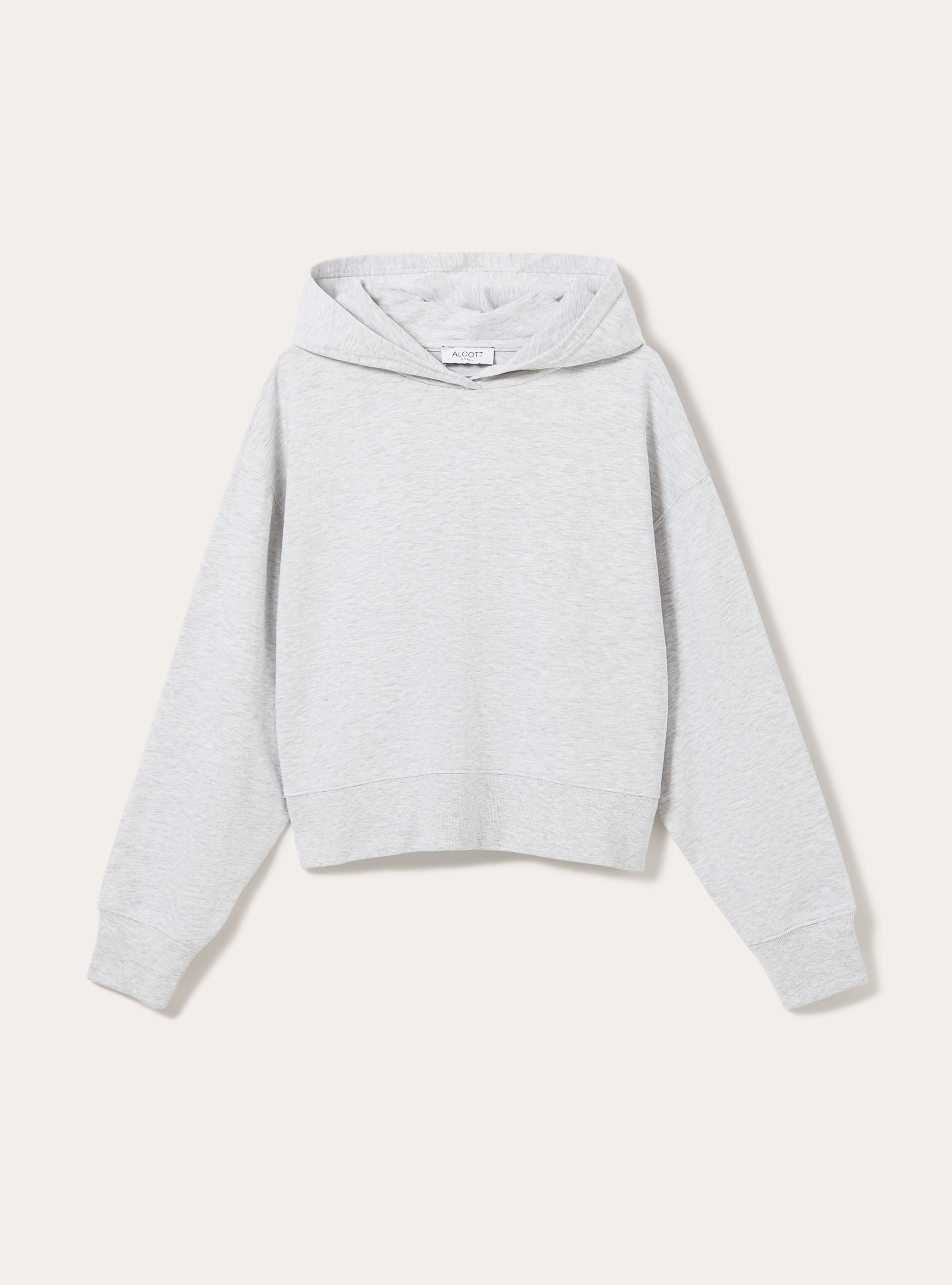 Sudadera con capucha y corte cuadrado, MGY3 GREY MEL LIGHT