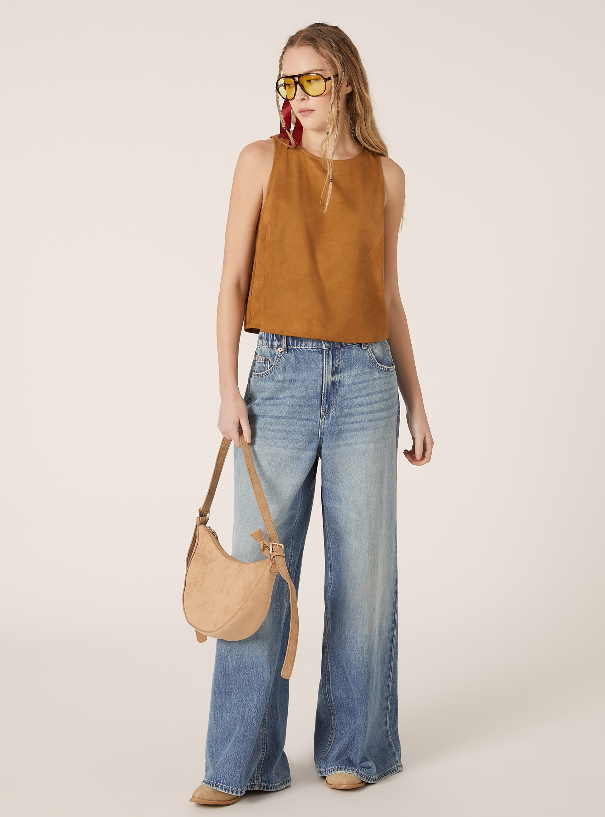 Top effetto suede, TB2 TOBACCO MEDIUM