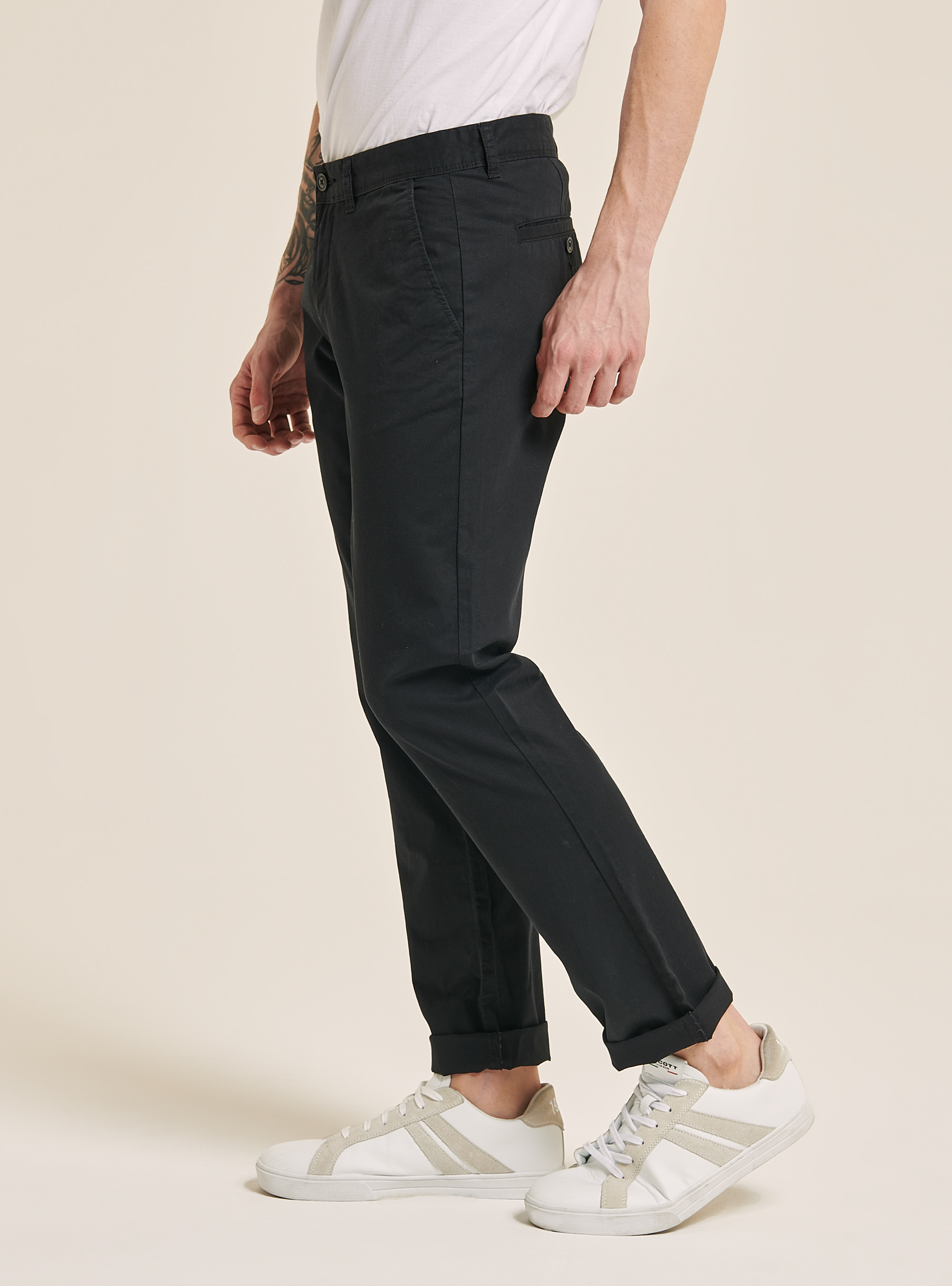 Twill-Chinos, C101 BLACK