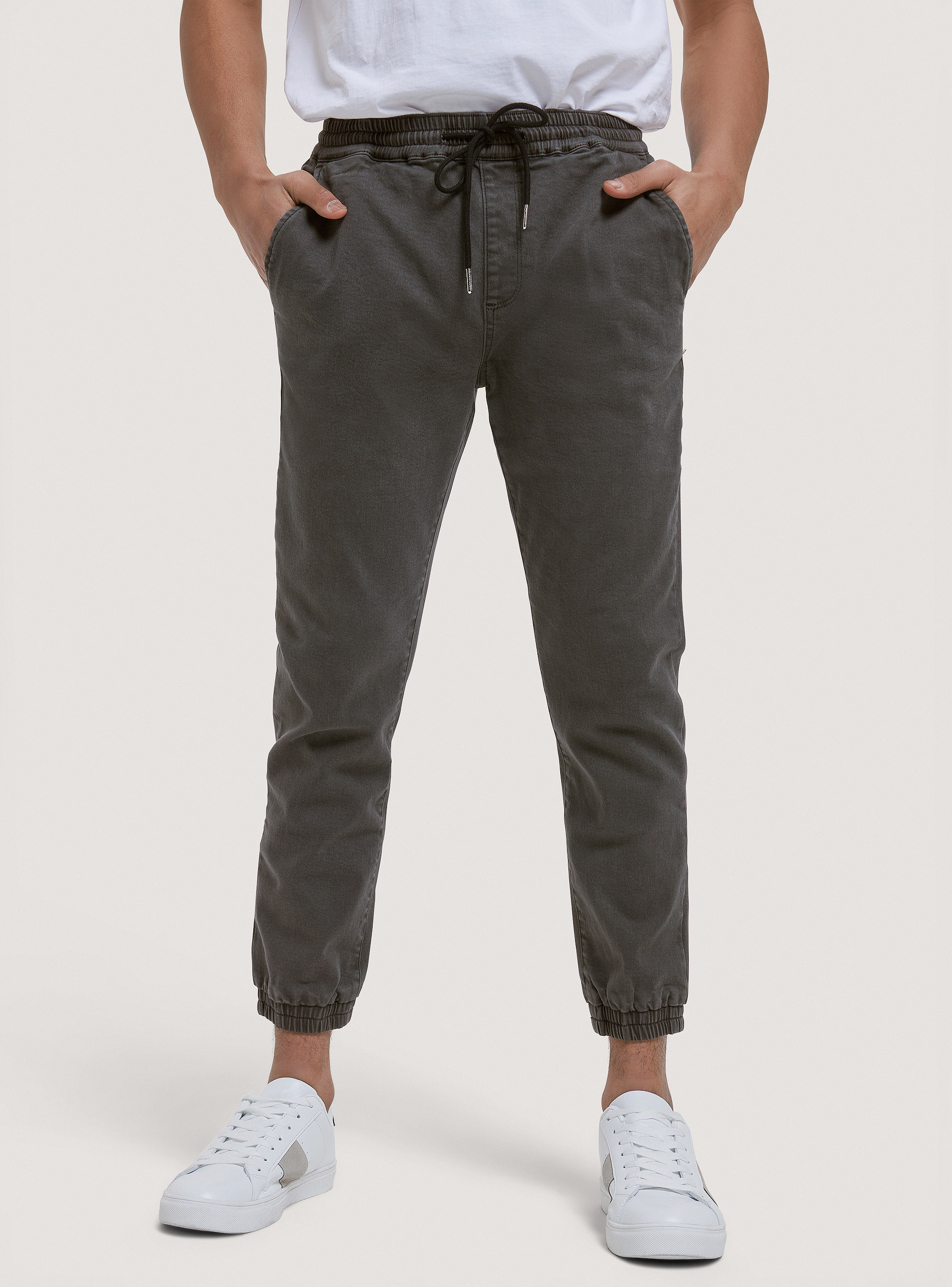 Cotton jogger trousers, C0569 FANGO