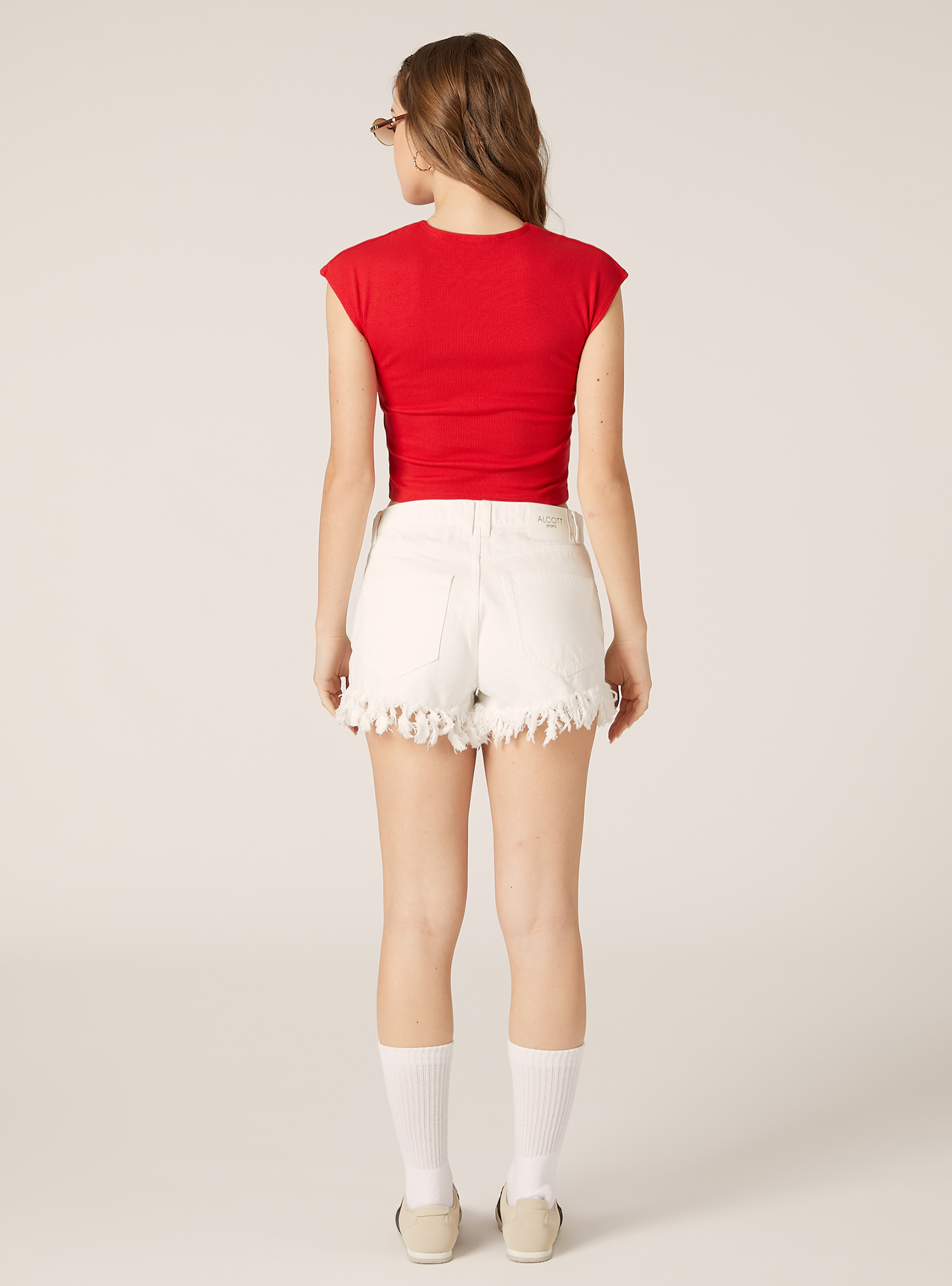 Chemise courte ajust&eacute;e, RD2 RED MEDIUM