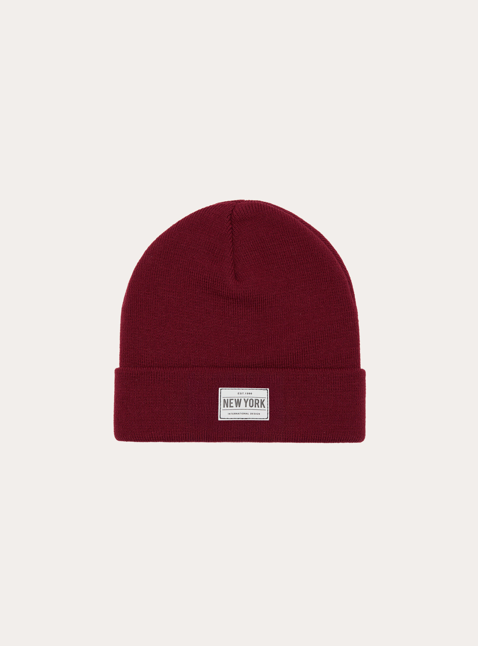 Cappello con patch, BO1 BORDEAUX DARK