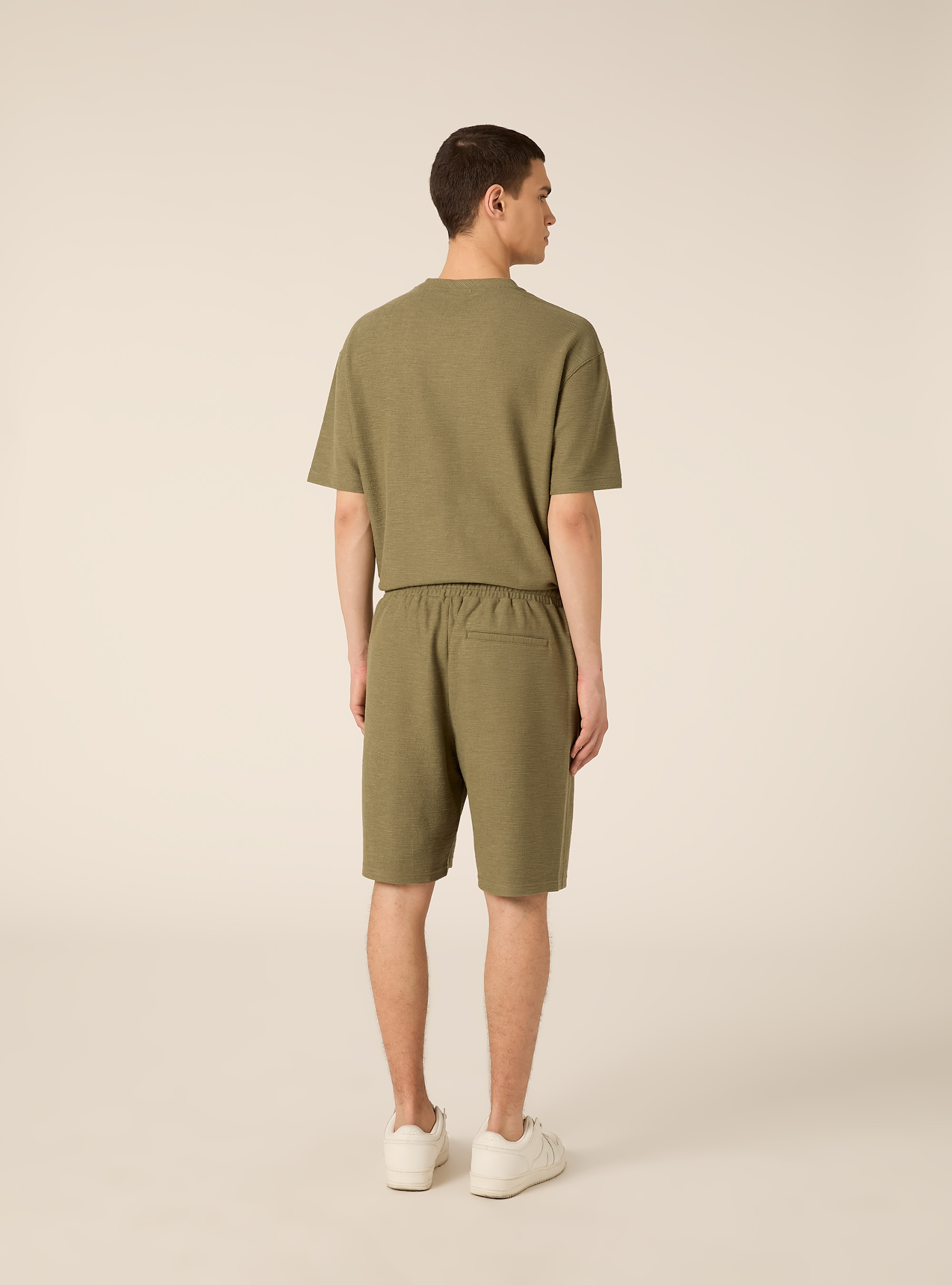 Bermuda   tessuto interlock waffle, KY2 KAKY MEDIUM