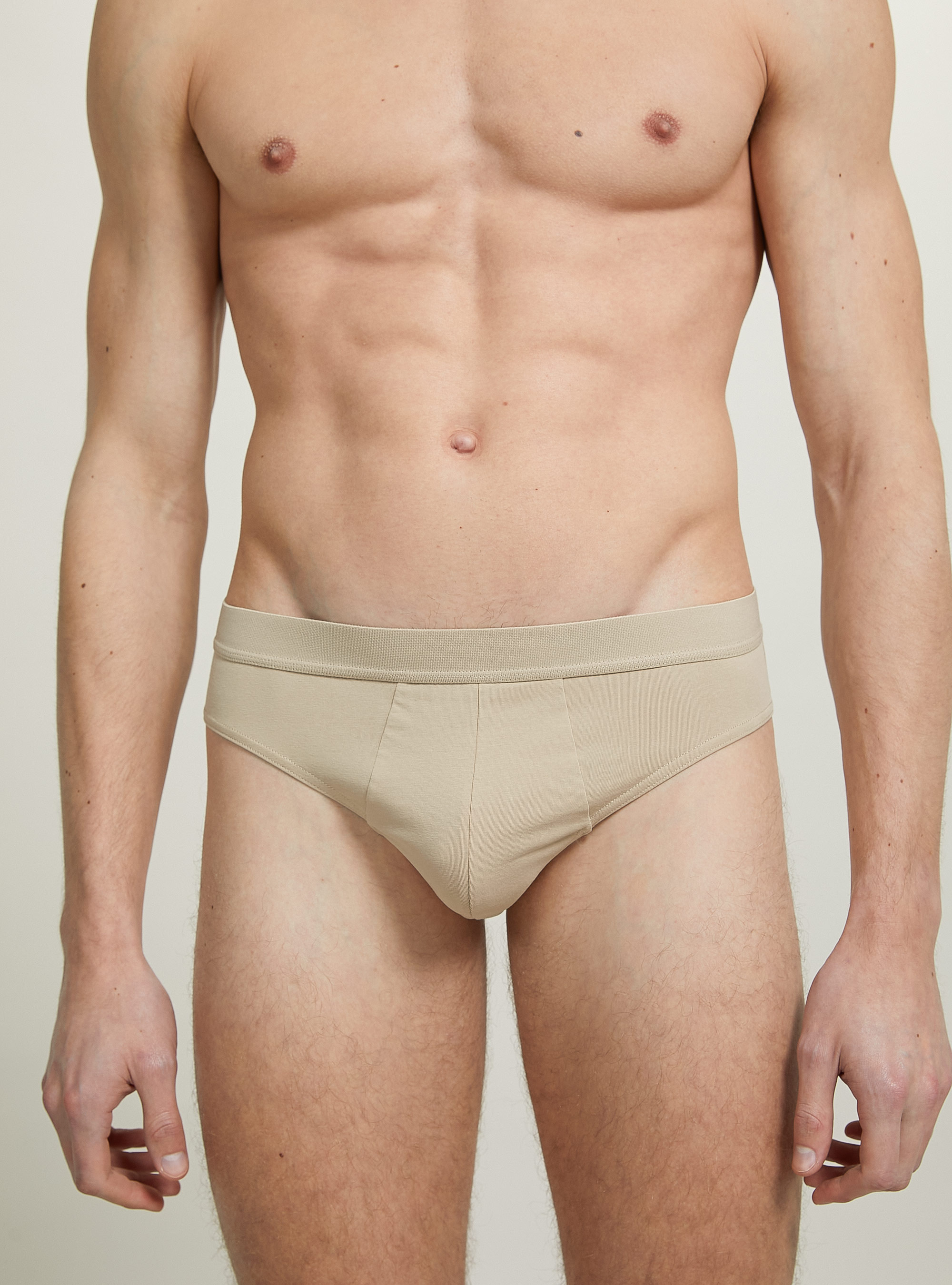 Conjunto de 3 calzoncillos de algodón elástico, BG2 BEIGE MEDIUM