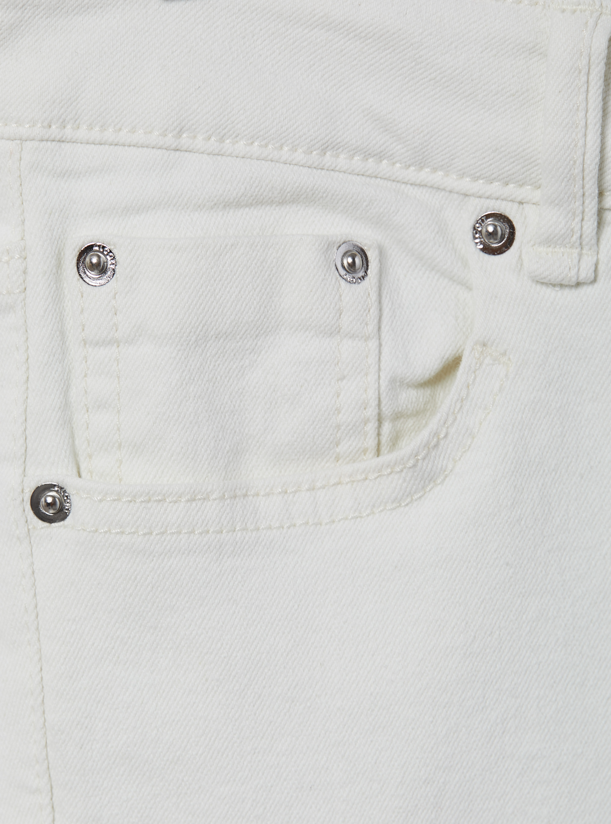 Pantaloni flare in twill stretch, WH1 OFF WHITE