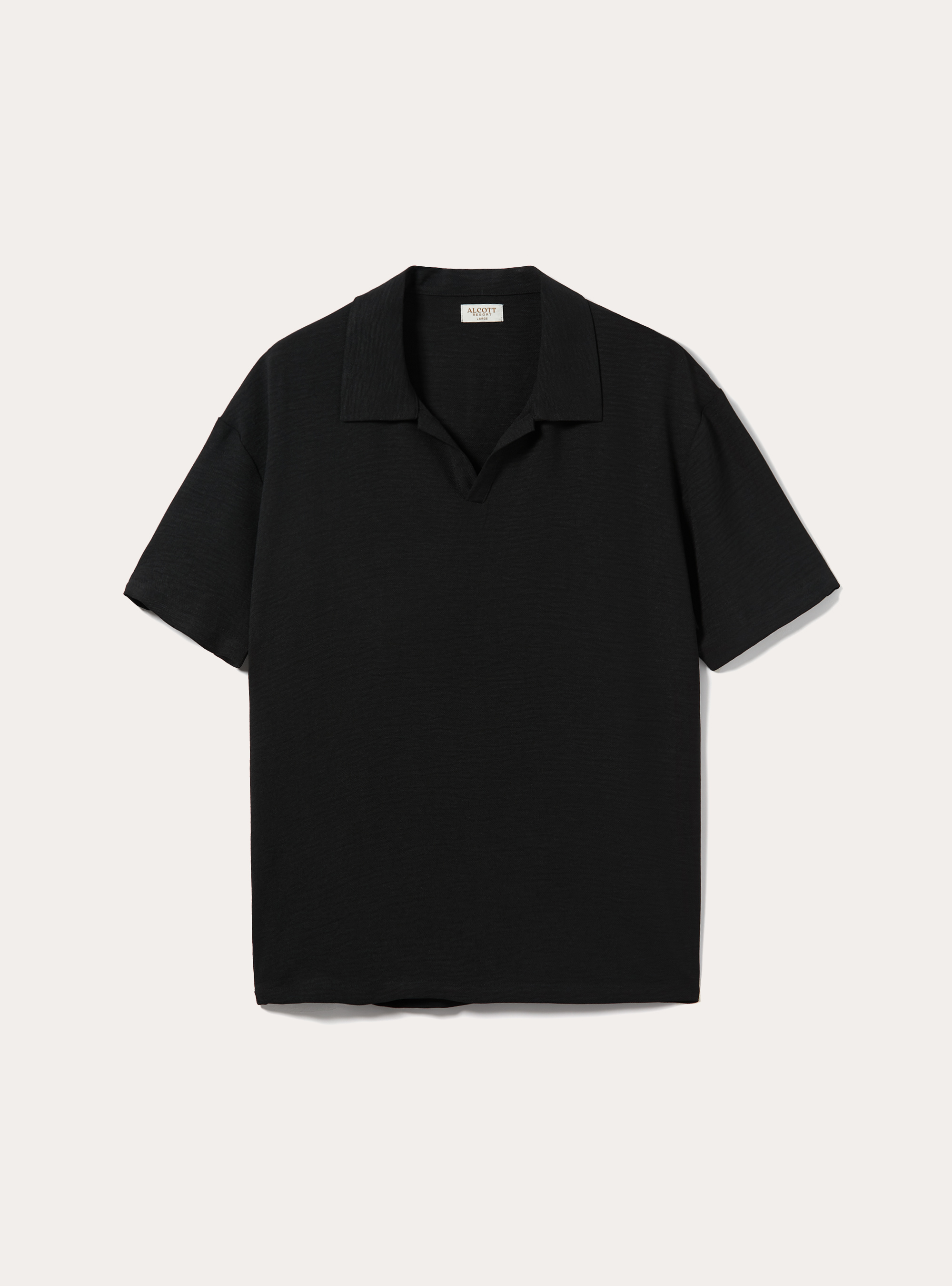 Derby neck shirt, BK1 BLACK