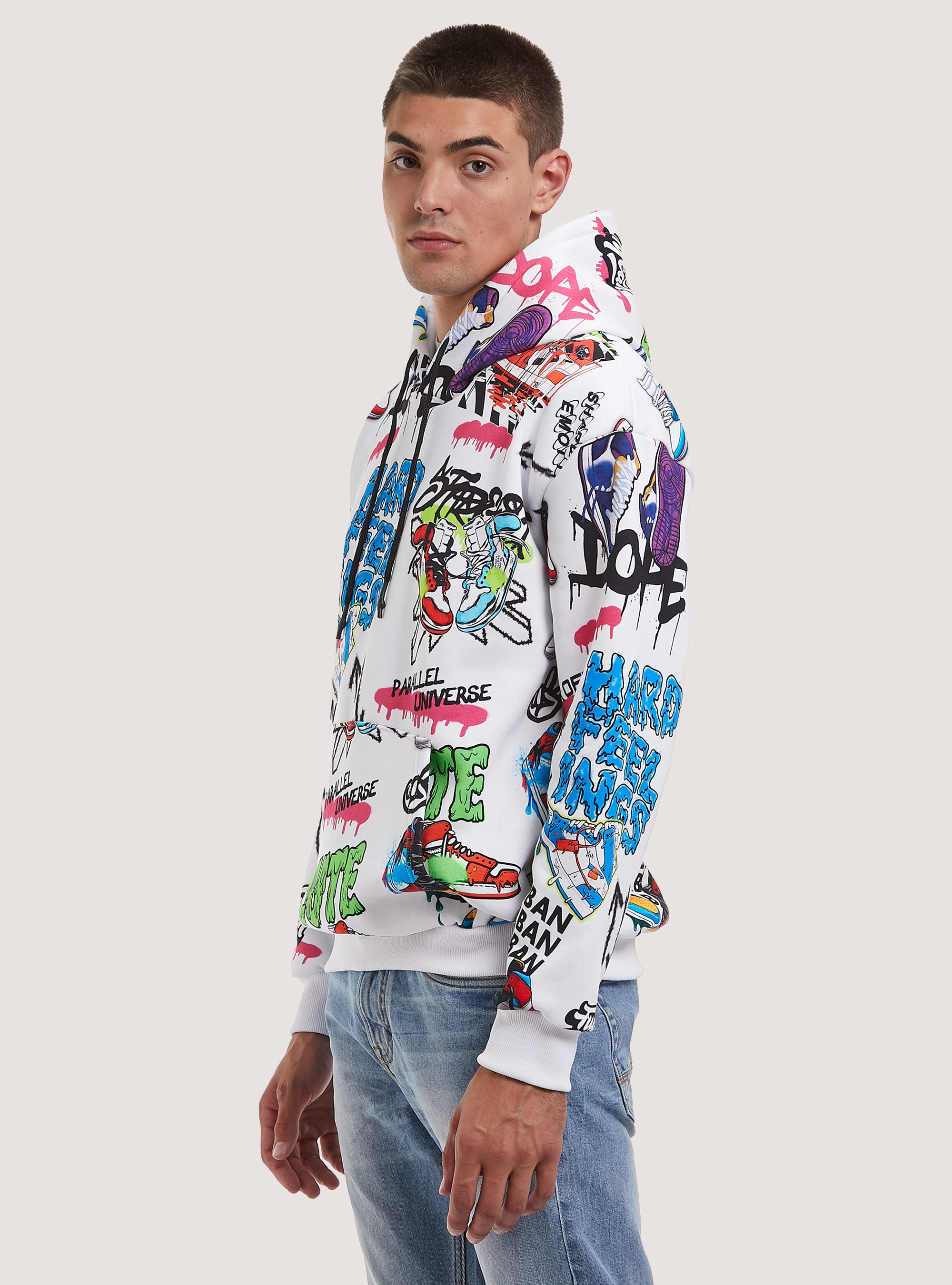 Sudadera con estampado integral de la colección Smile, WH2 WHITE