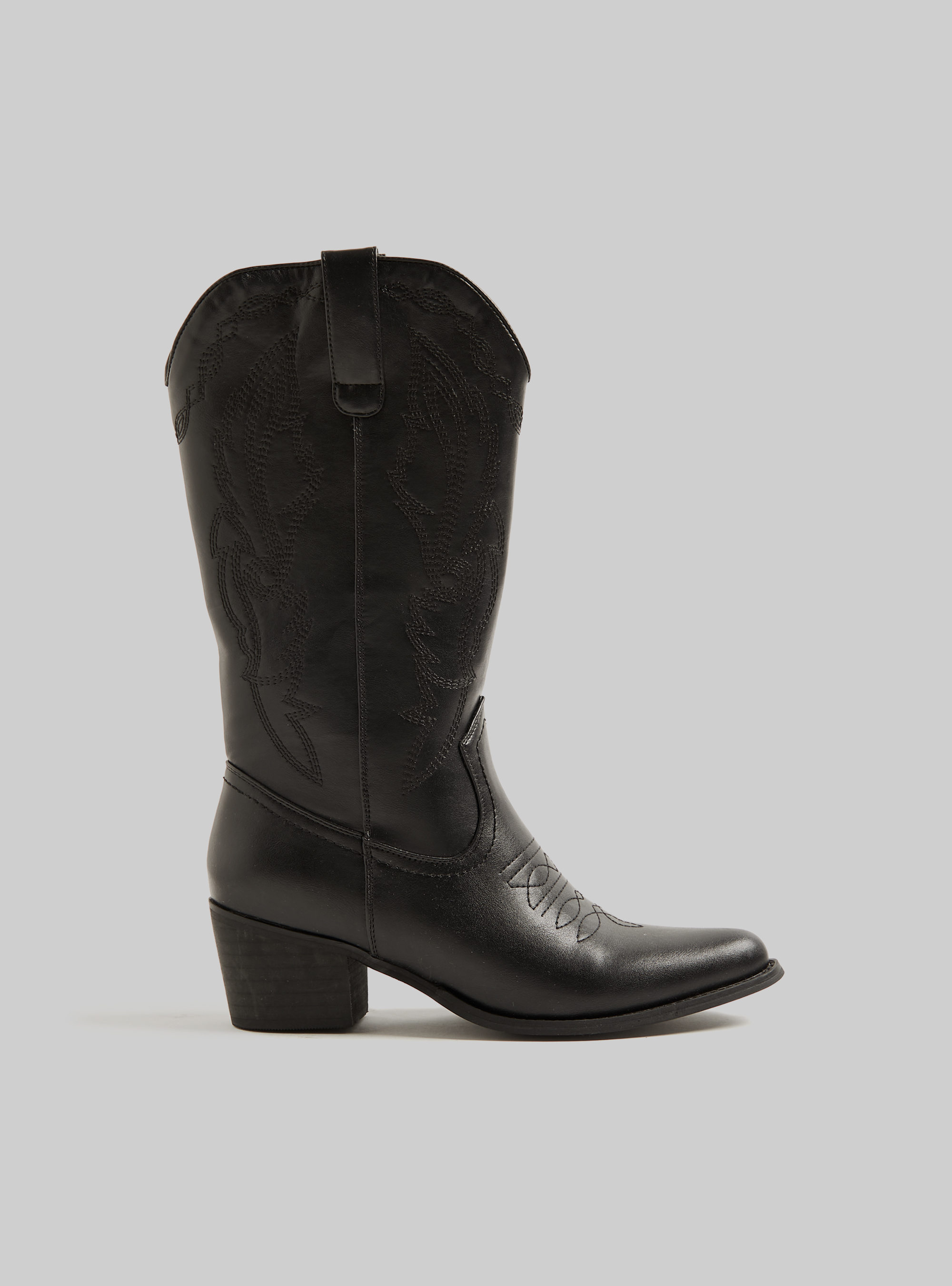 Camperos-Stiefel mit Stickereien, BK1 BLACK