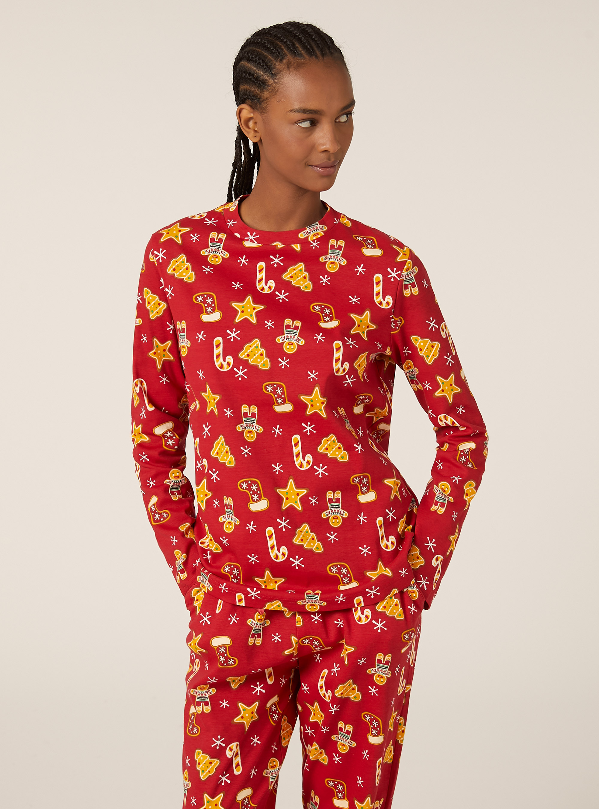 Pyjamas with all over print Christmas Collection, RD2 RED MEDIUM