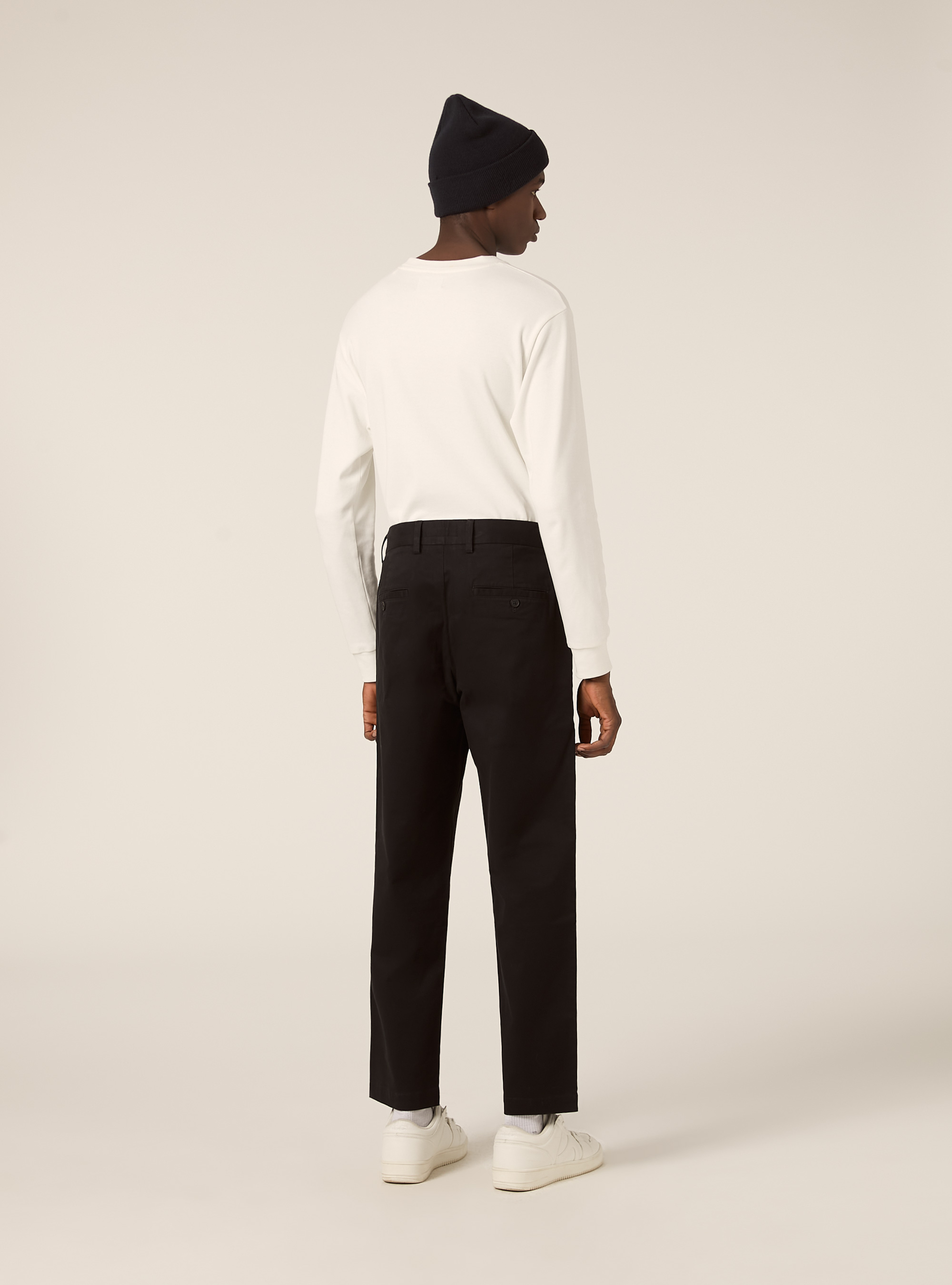 Slim Fit Chino-Hose aus Stretch-Twill, BK1 BLACK