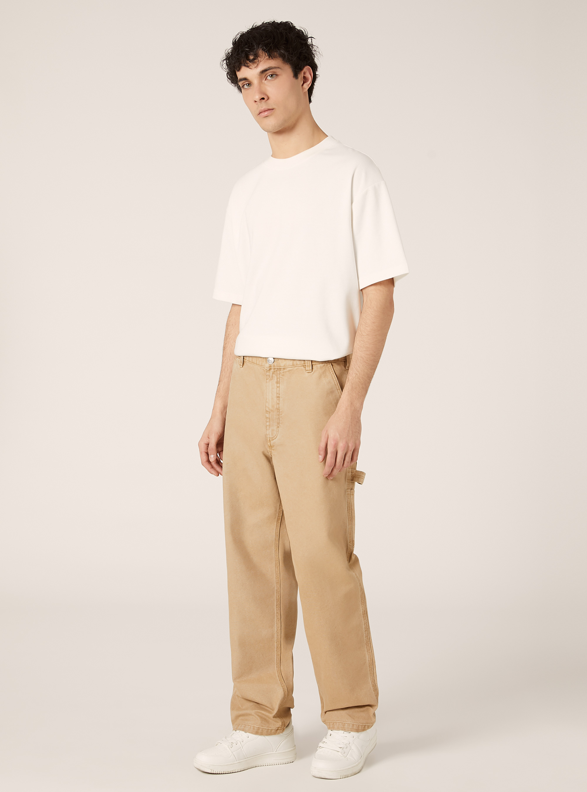 Carpenter canvas pants, BG2 BEIGE MEDIUM