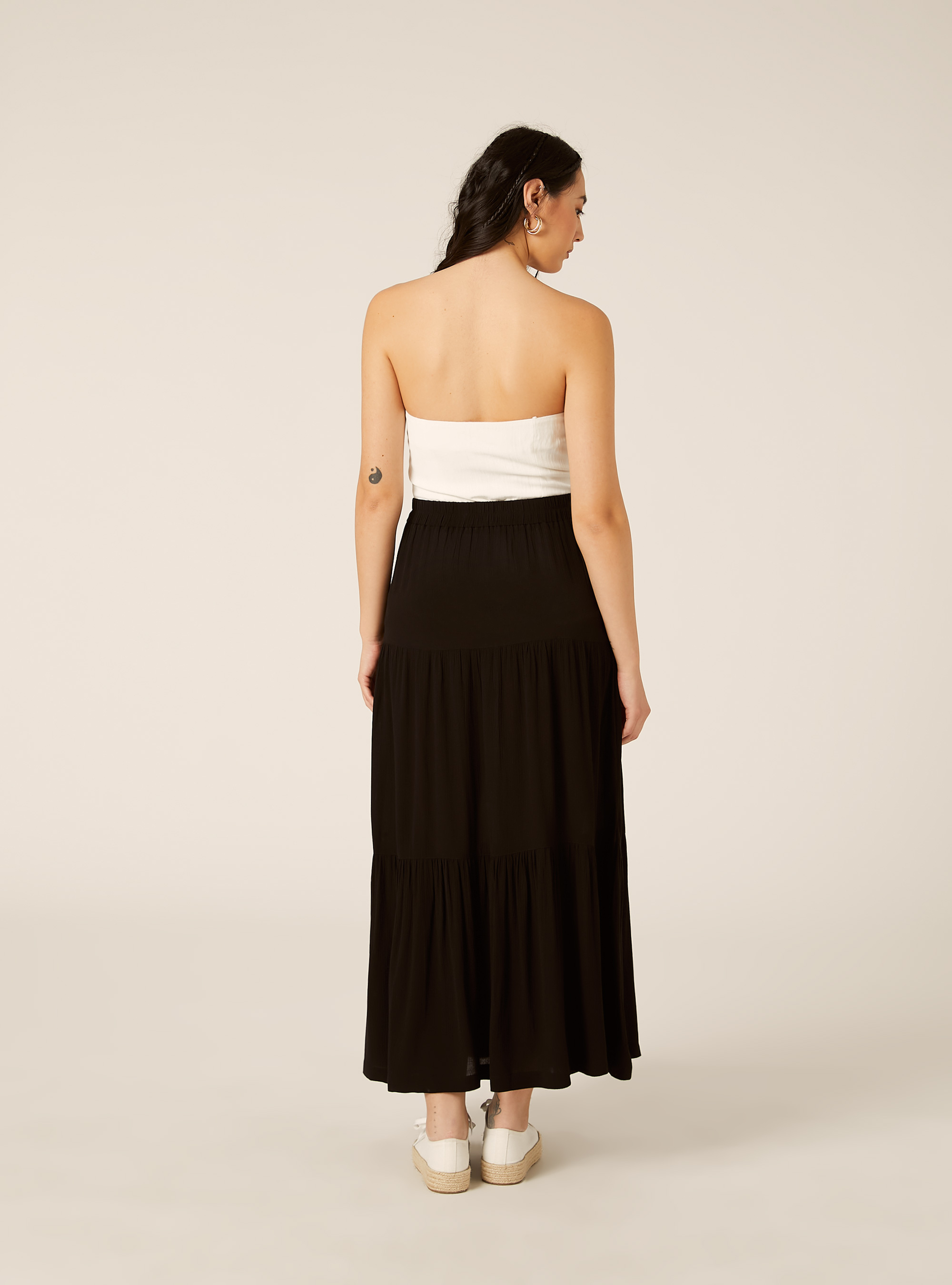 Gonna lunga con balze, BK1 BLACK