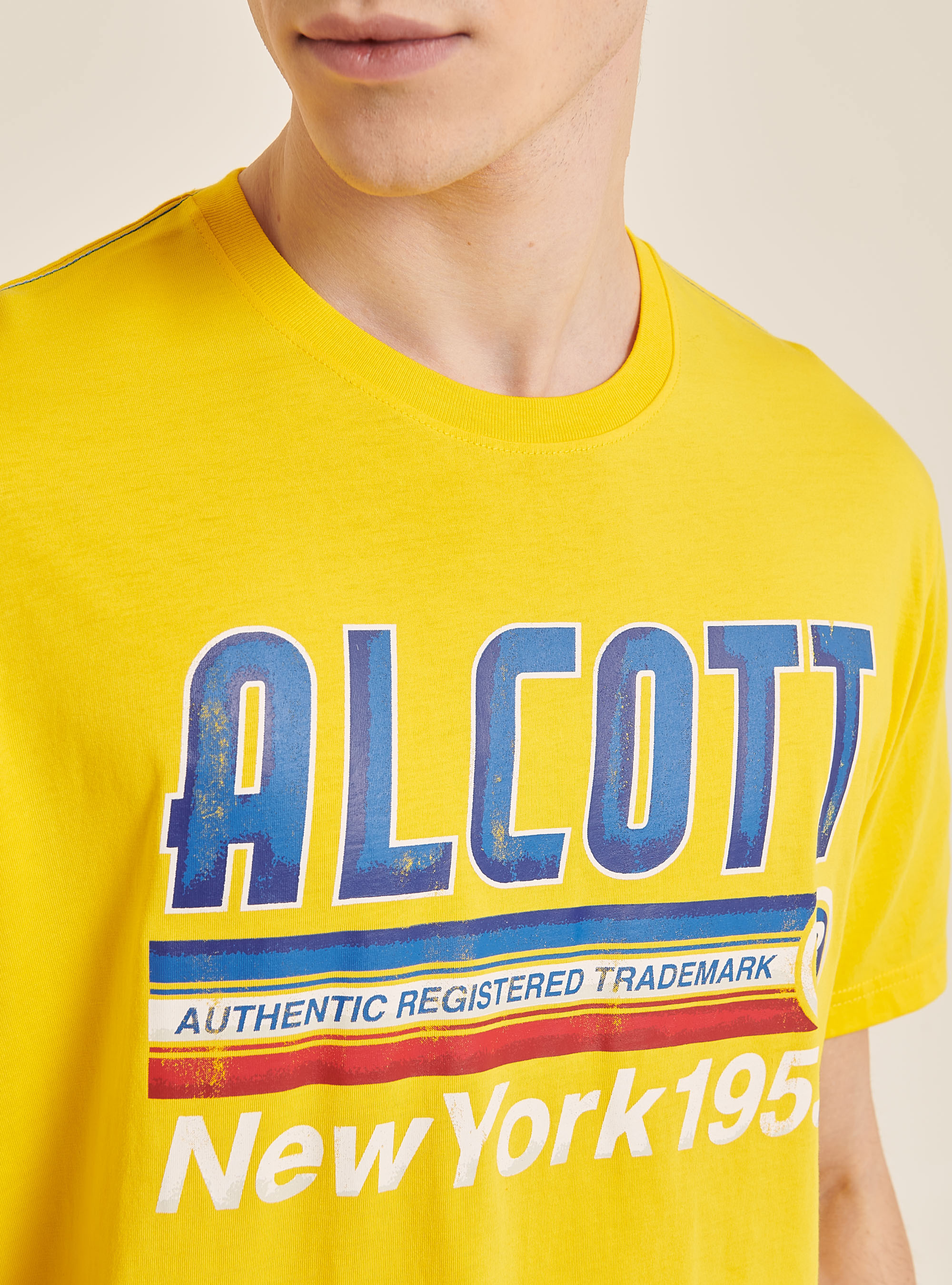 Logo print t-shirt, C7750 YELLOW