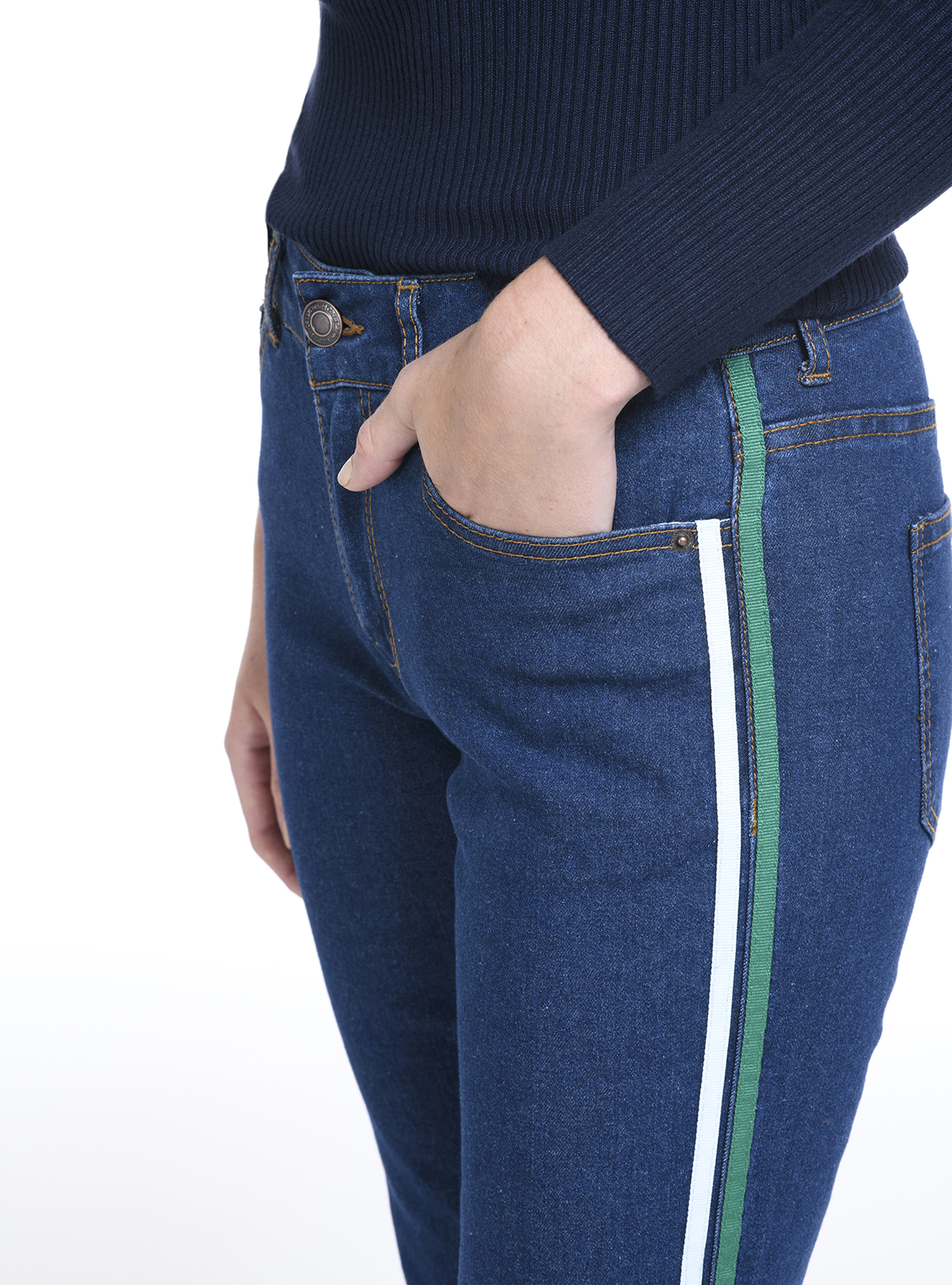 Jeans kick flair, AZUL