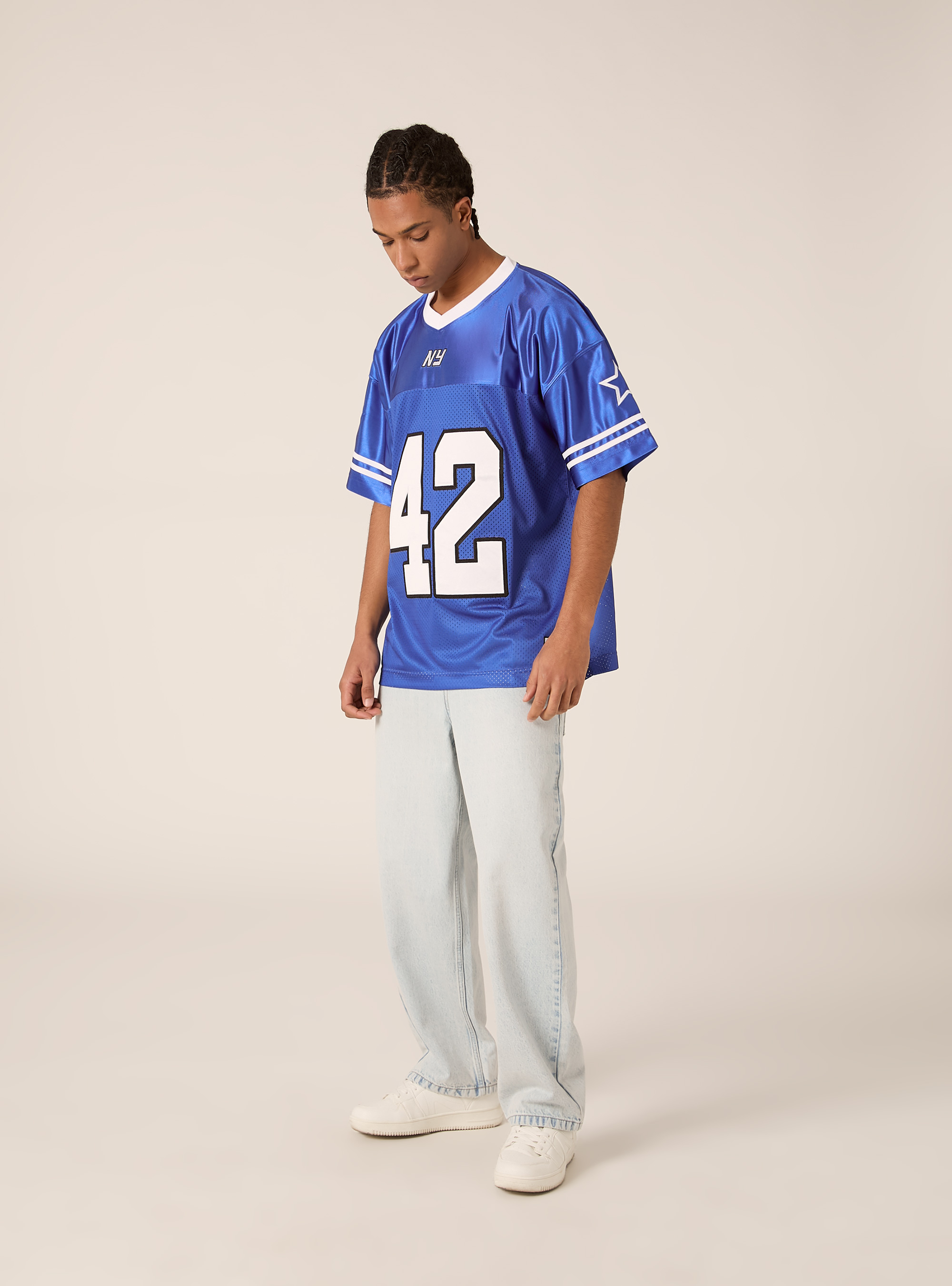 T-shirt Football avec &eacute;cussons, RY2 ROYALE MEDIUM