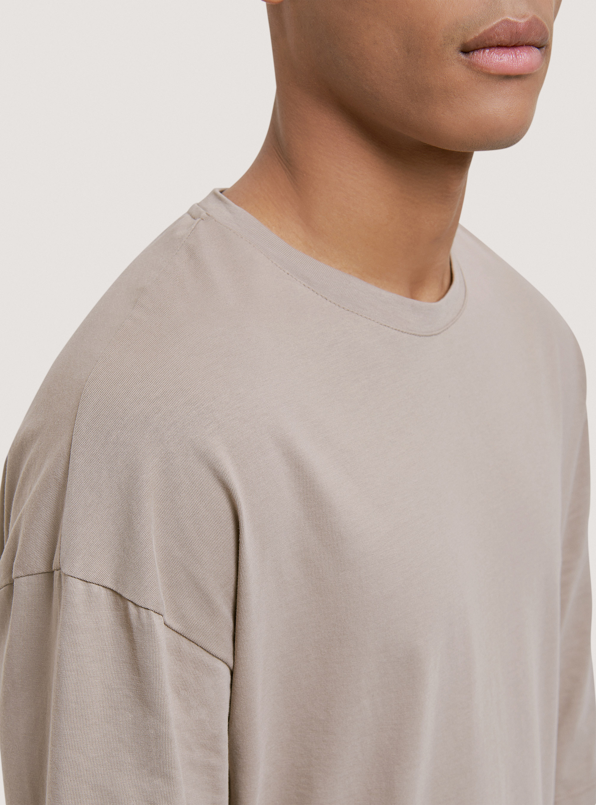 T-Shirt aus Baumwolle in Übergröß, C1150 SAND